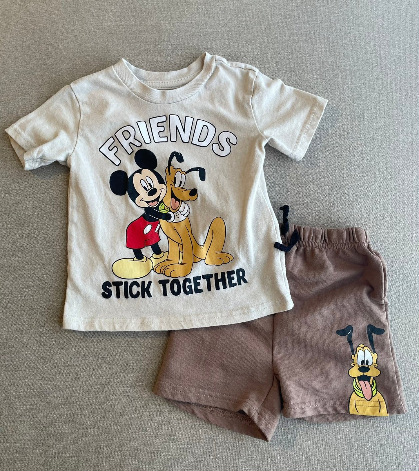 Seller #12 | Boys | Disney (Target) Tan Tshirt and Brown Shorts Set | Size 2T