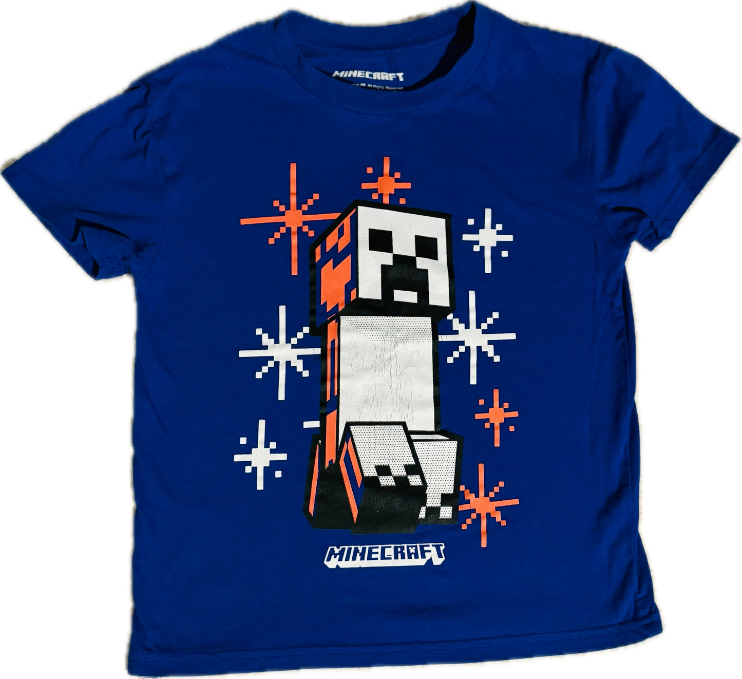 Seller #74 Minecraft 4th of July tee Size 6 $3