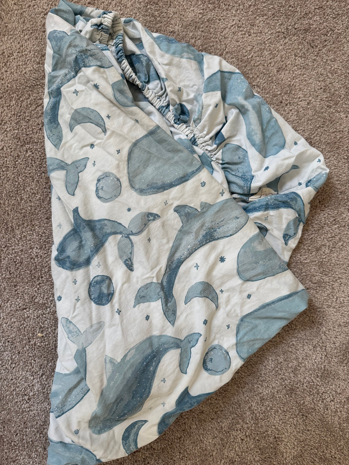 #107 Whale/Ocean Crib Sheet