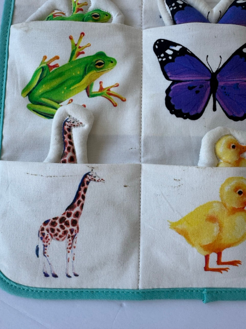 #190 REDUCED Lovevery Quilted Critter Animal Pockets Matching