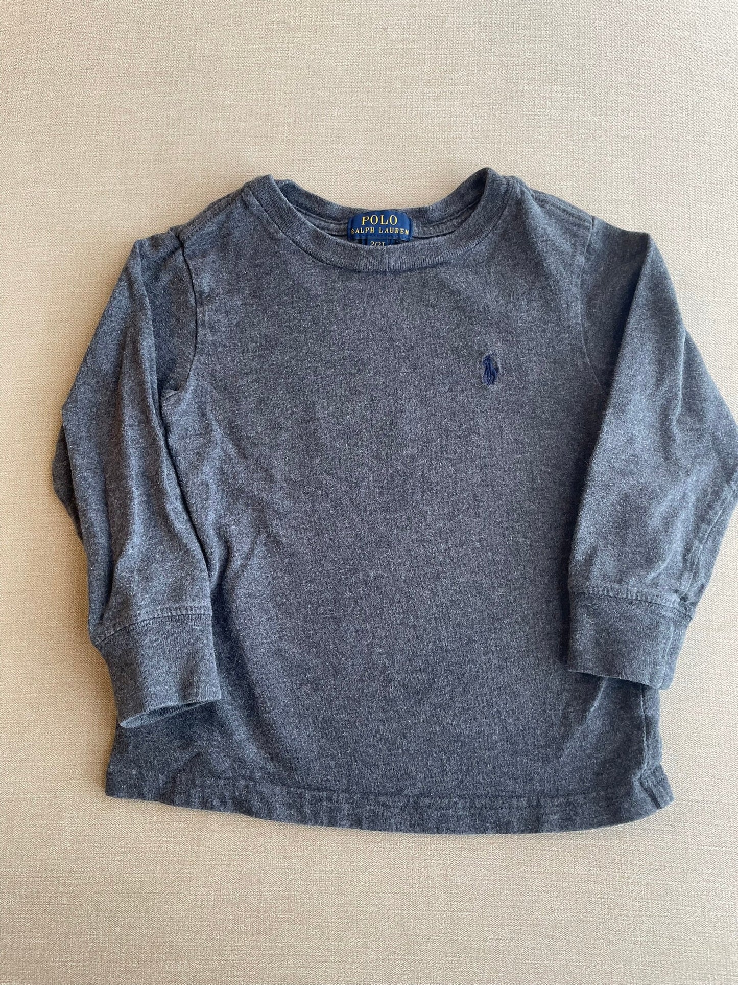 Seller #12 | Boys | Set of 3 Ralph Lauren Shirts | 1 Red Long Sleeve Polo | 1 Light Gray Polo Tshirt | 1 Dark Gray Long Sleeve Polo Tshirt | Please READ DESCRIPTION!