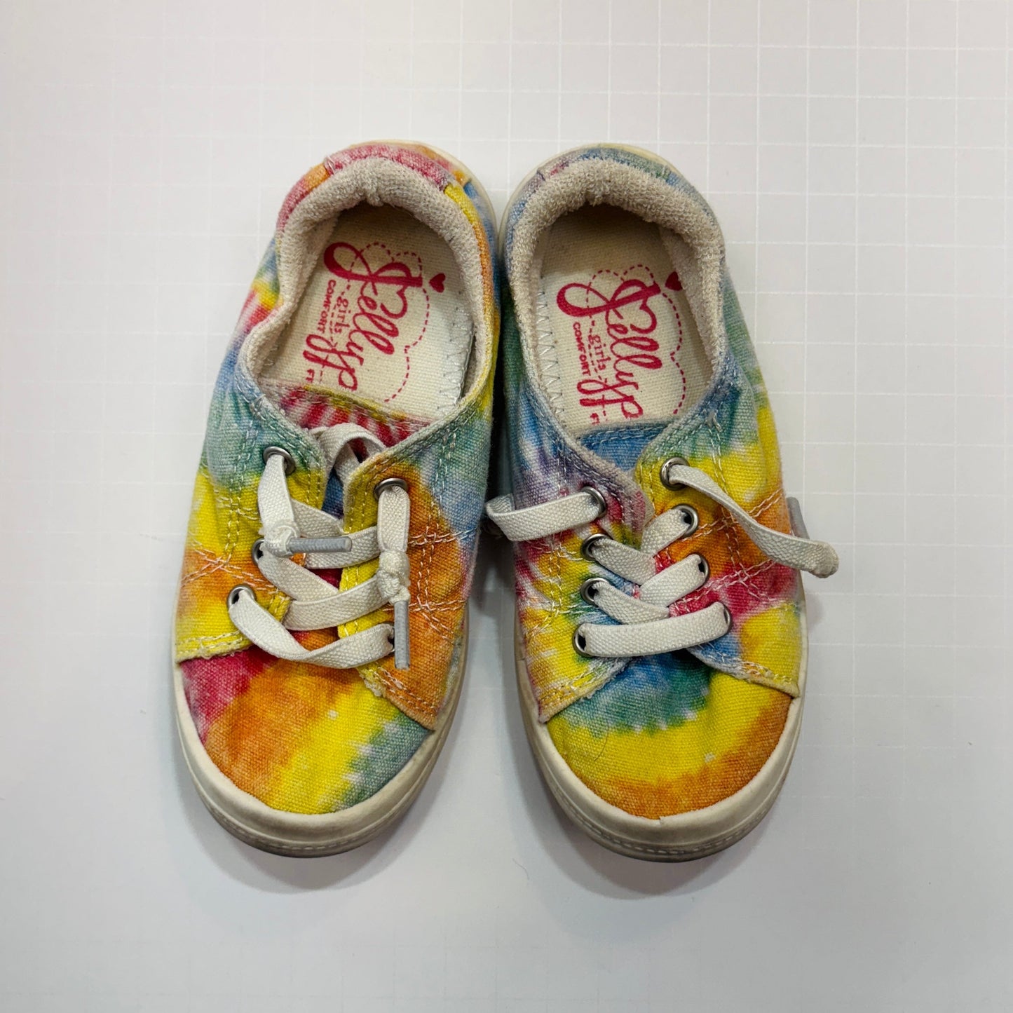 Seller 189 Girls Size 7 Jellypop Tie Dye Canvas Sneakers VGUC