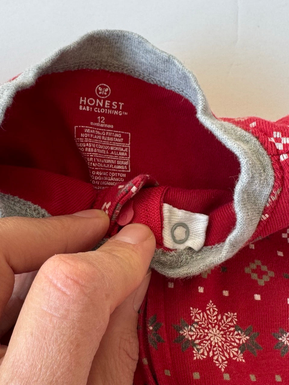 #190 REDUCED Honest 12m Winter Zip Sleeper