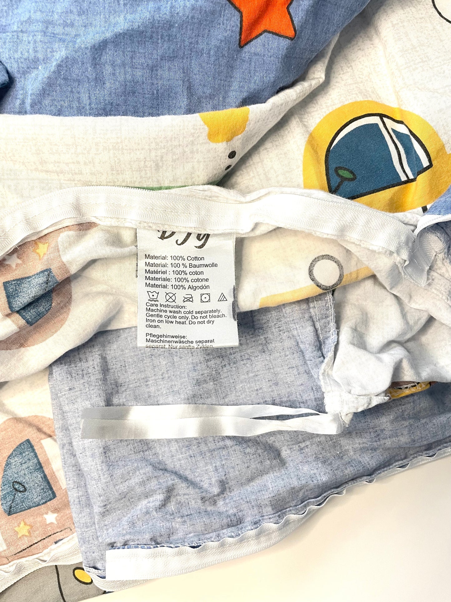 #121 Car Themed Twin Size Duvet Cover and Pillow Sham, EUC
