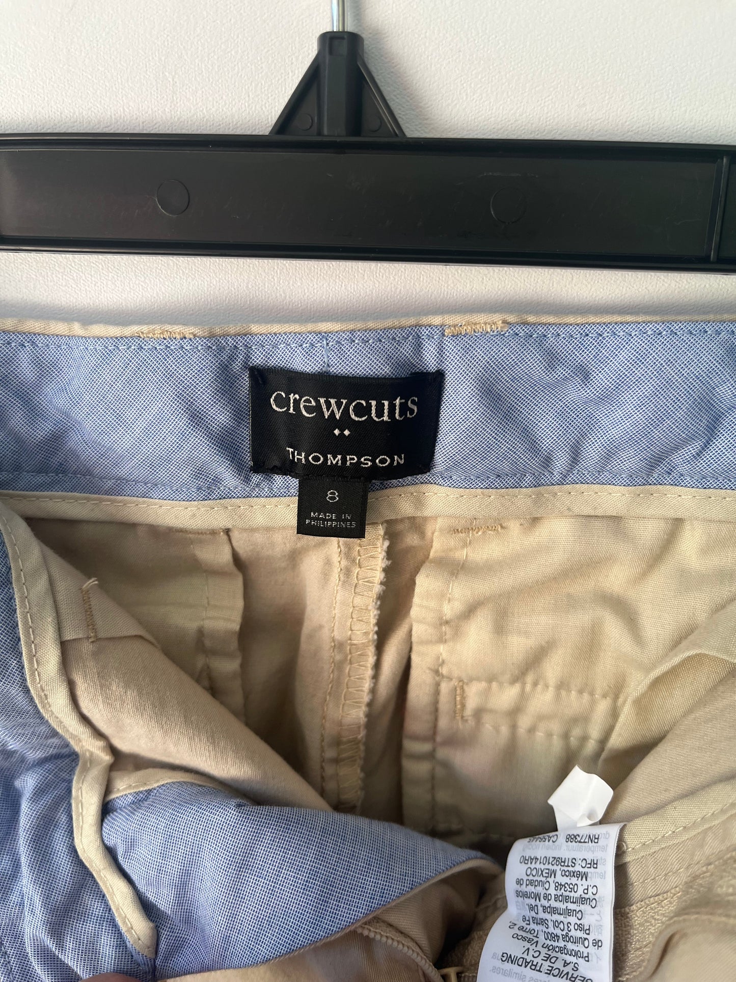 #7 Crewcuts Boys Size 8 Khaki Pants Thompson fit