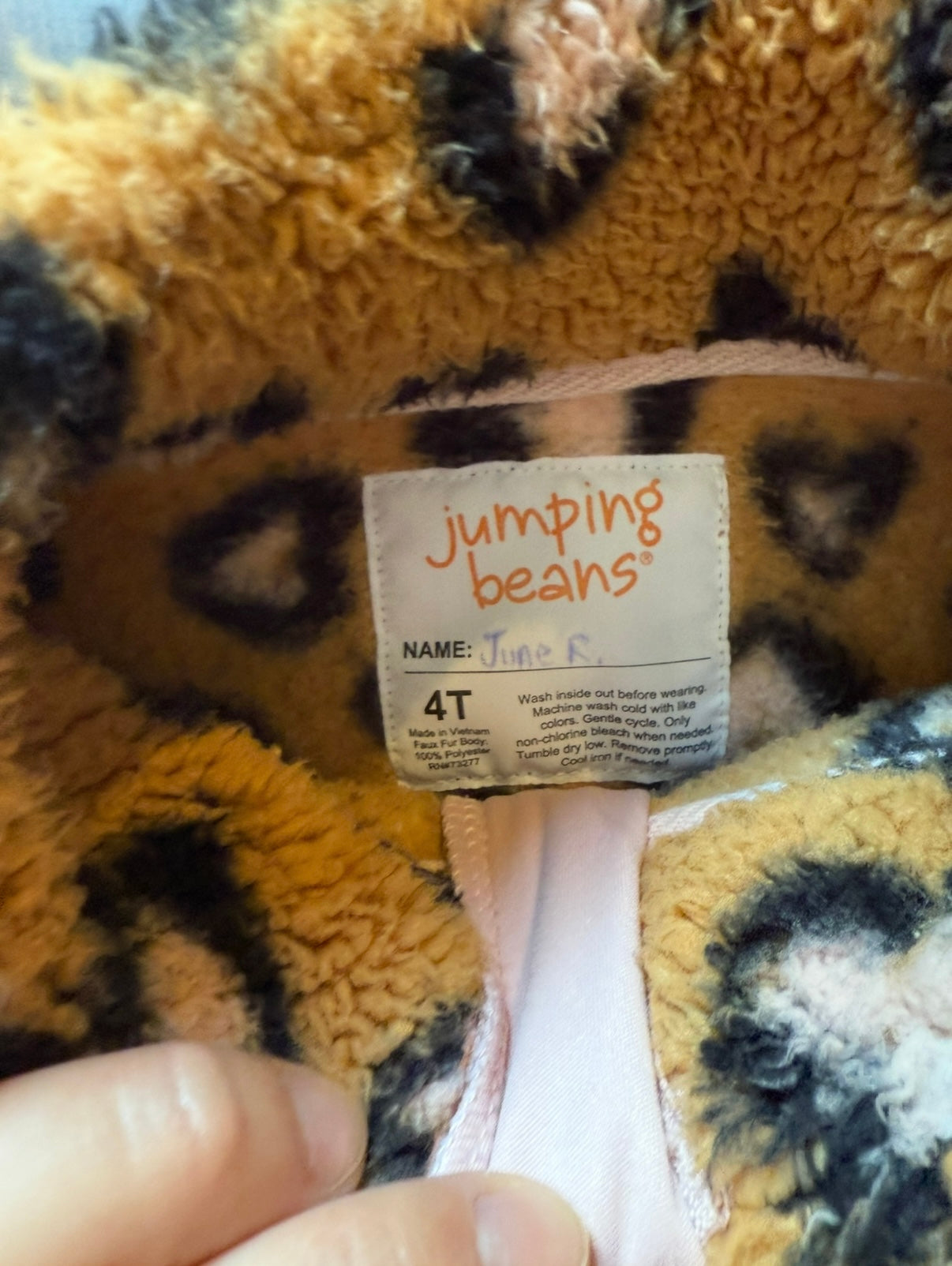 #51 4T Jumping Beans Leopard Fleece