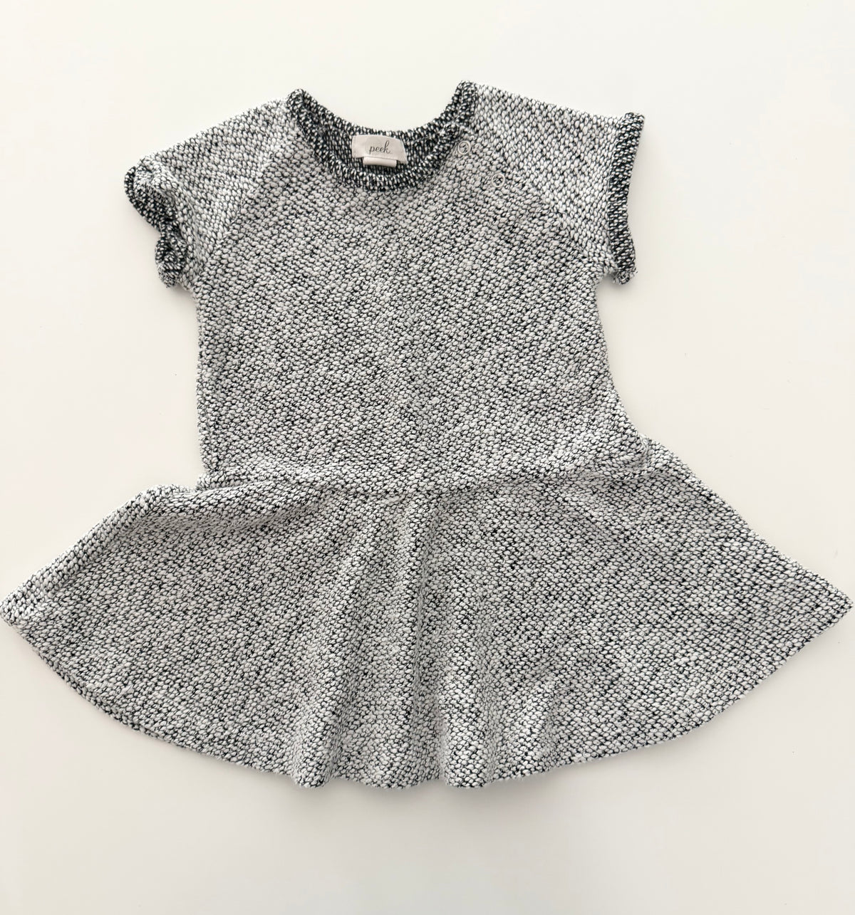 #117, Girls 18M, Peek black/grey knit twirl dress, EUC