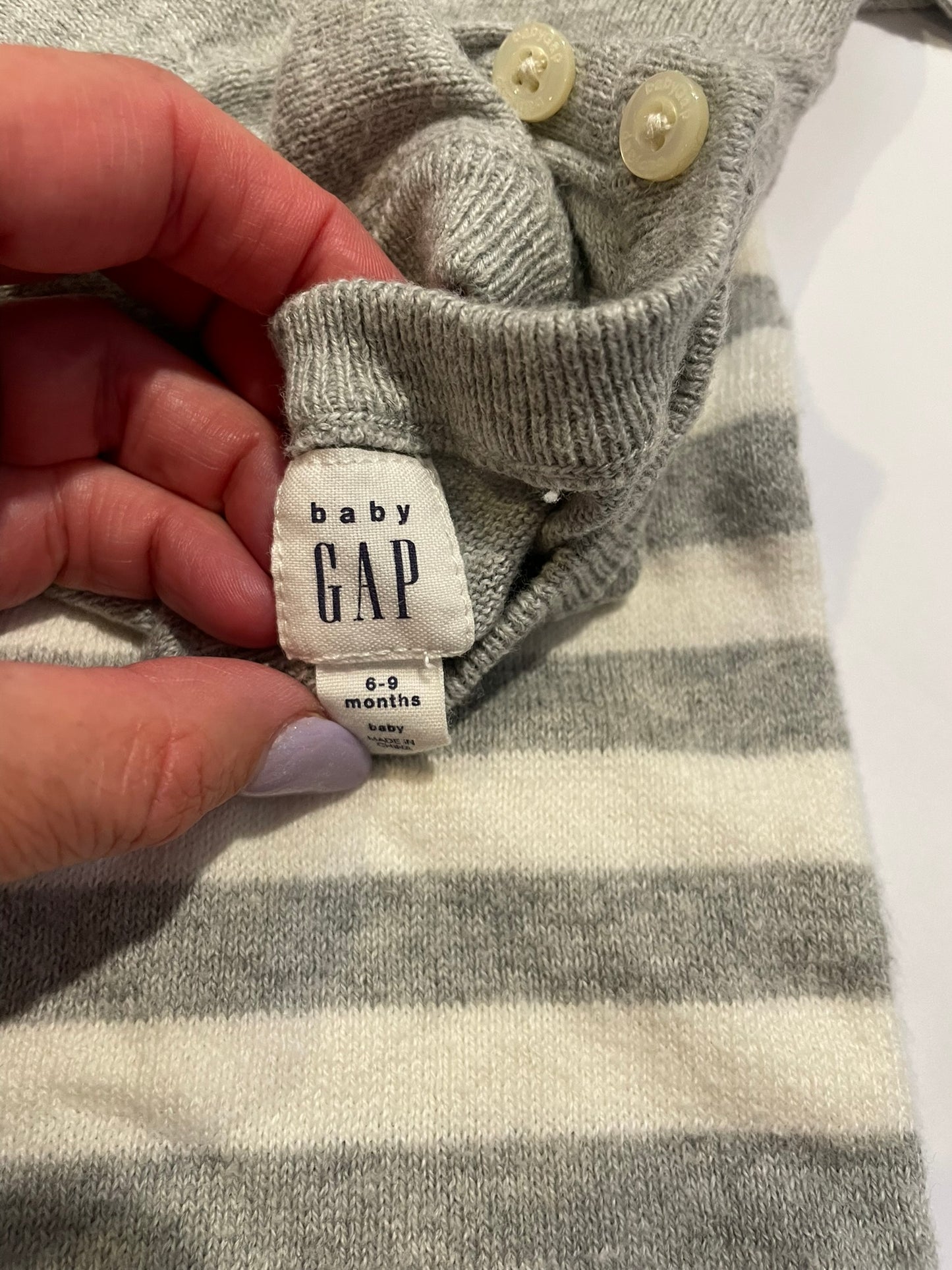 #126 Boys Baby Gap 6-9M (9M) Sheep Sweater Onsie
