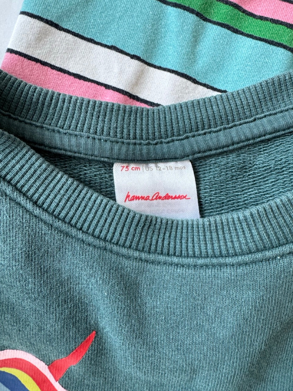 #190 REDUCED Hanna Andersson Set: 12-18m Sweatshirt and 18-24 Leggings
