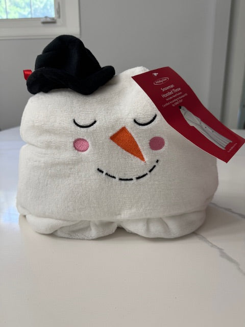 #222 Snowman Hooded Throw 50 x 40 in NWT