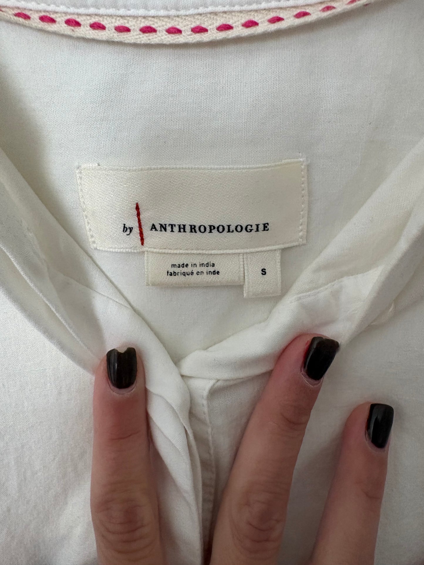 #28 Women’s by Anthropology White Tunic - size S