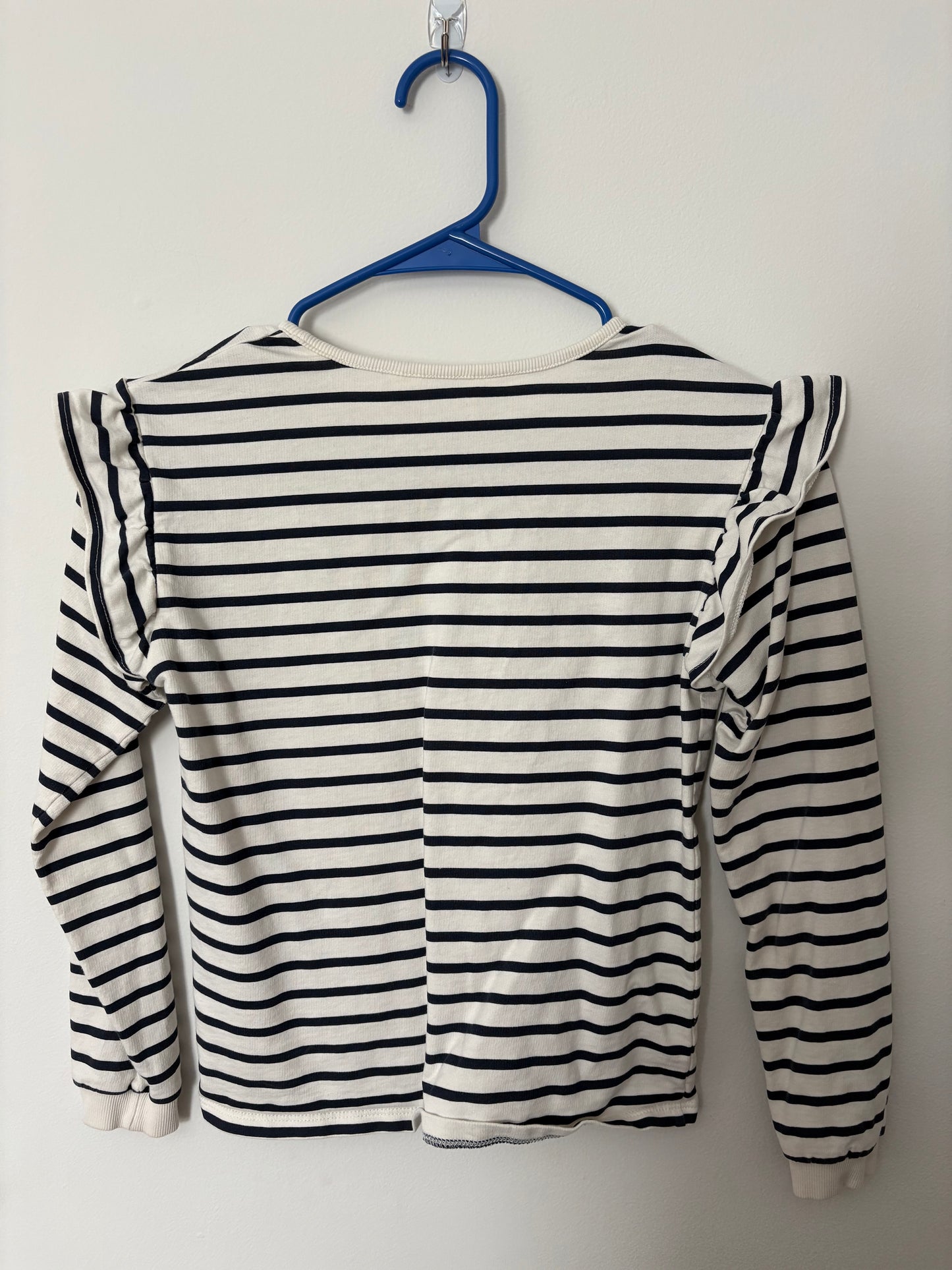 #28 Girls H&M Navy Stripe Top - 8/10