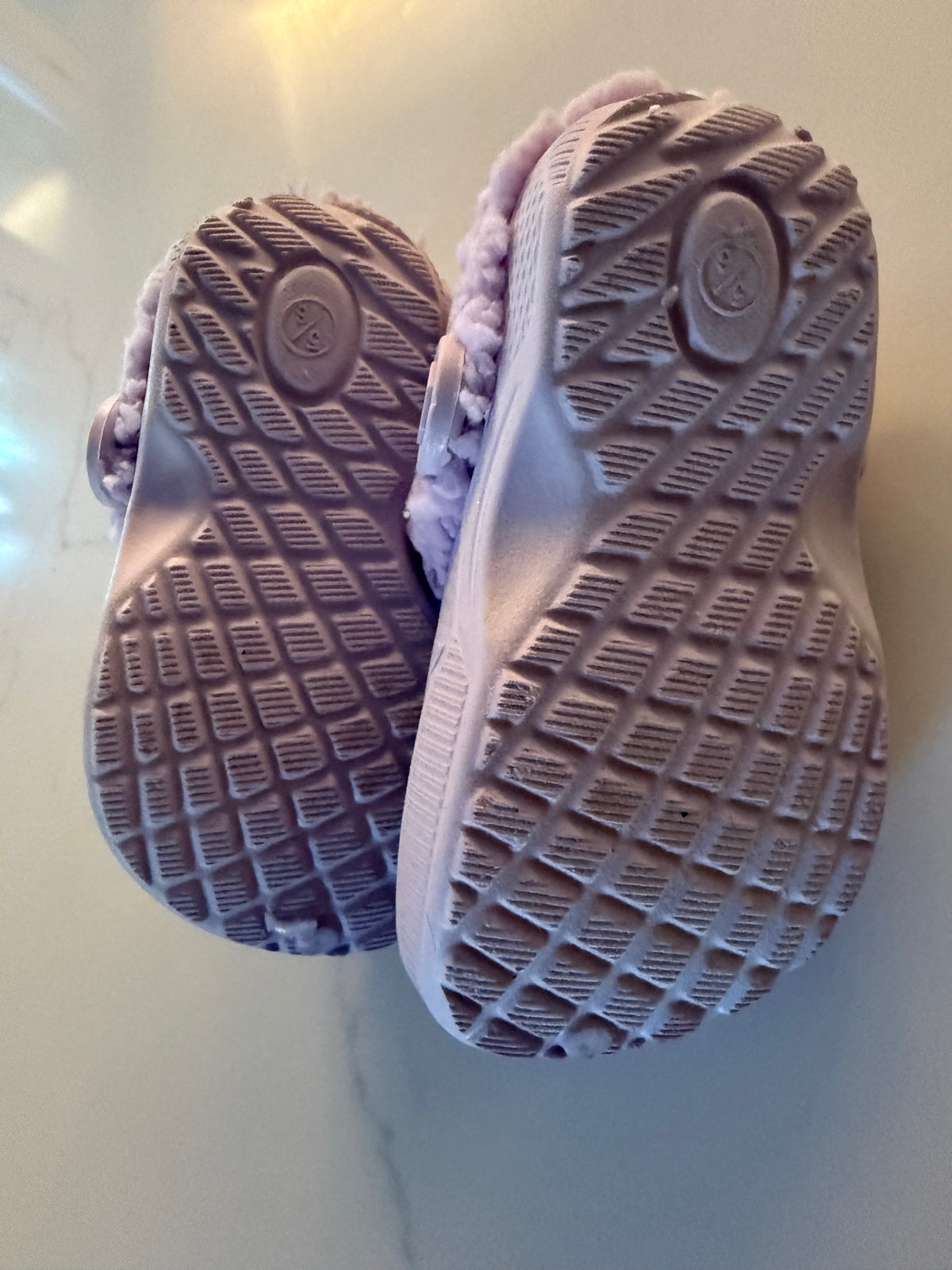 #139 Fleece lined Purple slip on shoe 5/6 toddler