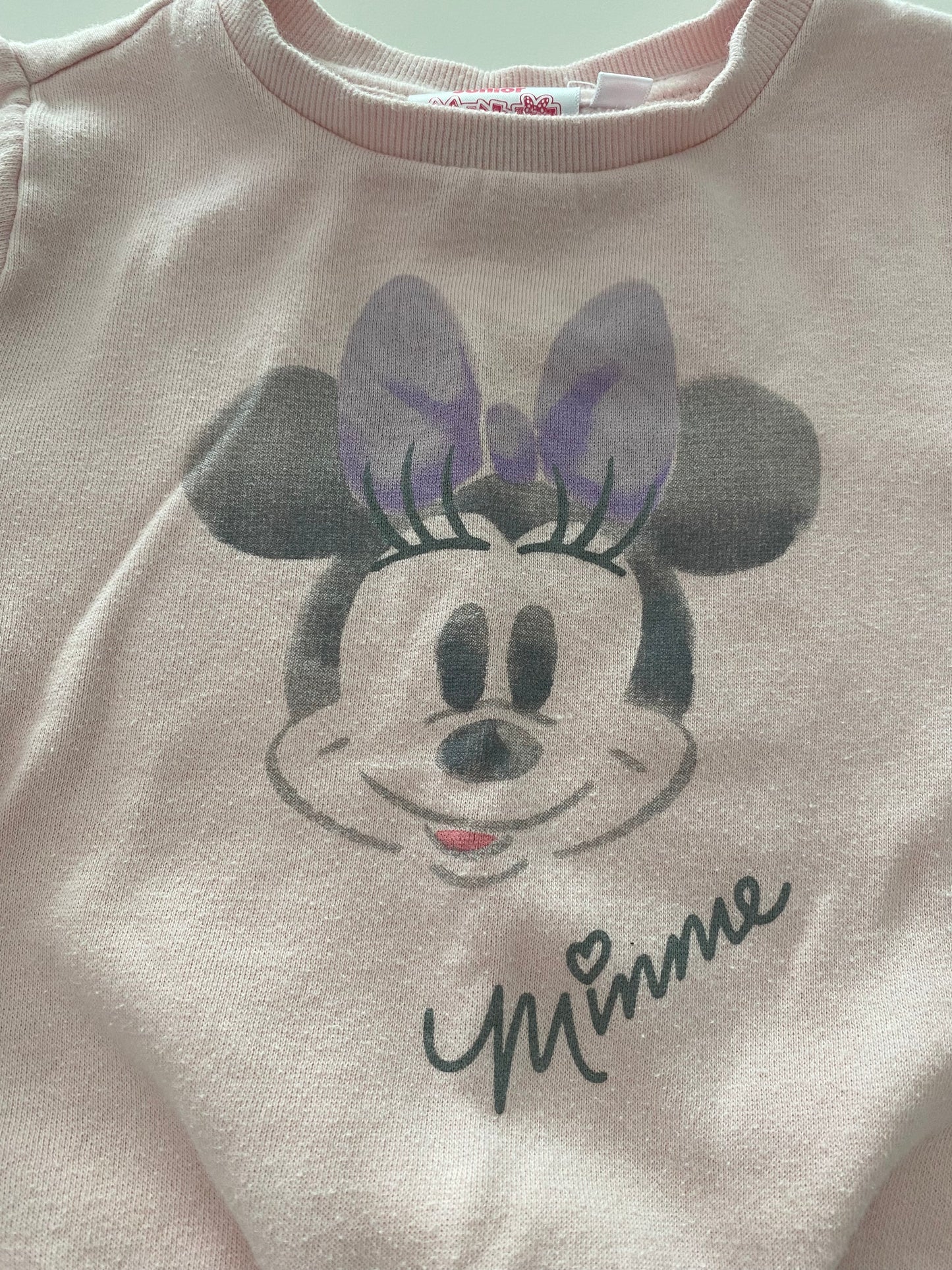 #117-Girls 4T, Disney Light Pink Minnie Mouse Sweatshirt, GUC