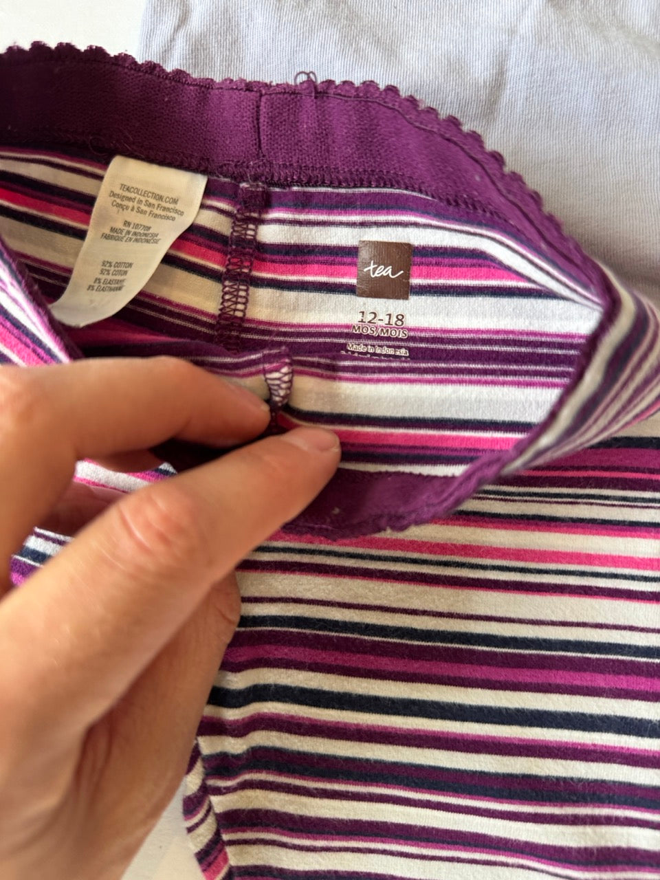#190 REDUCED Tea Bundle: 18-24 Shirt, 12-18 Leggings, Bonus Hand-sewn Joggers