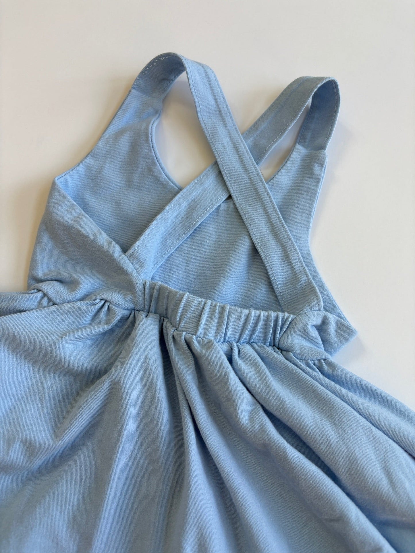 Seller #105 - Size 2T Girls Alice and Ames Baby Blue Pinafore VGUC
