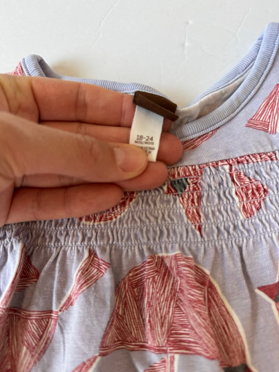 #190 REDUCED Tea 18-24m Red Cardinal Dress