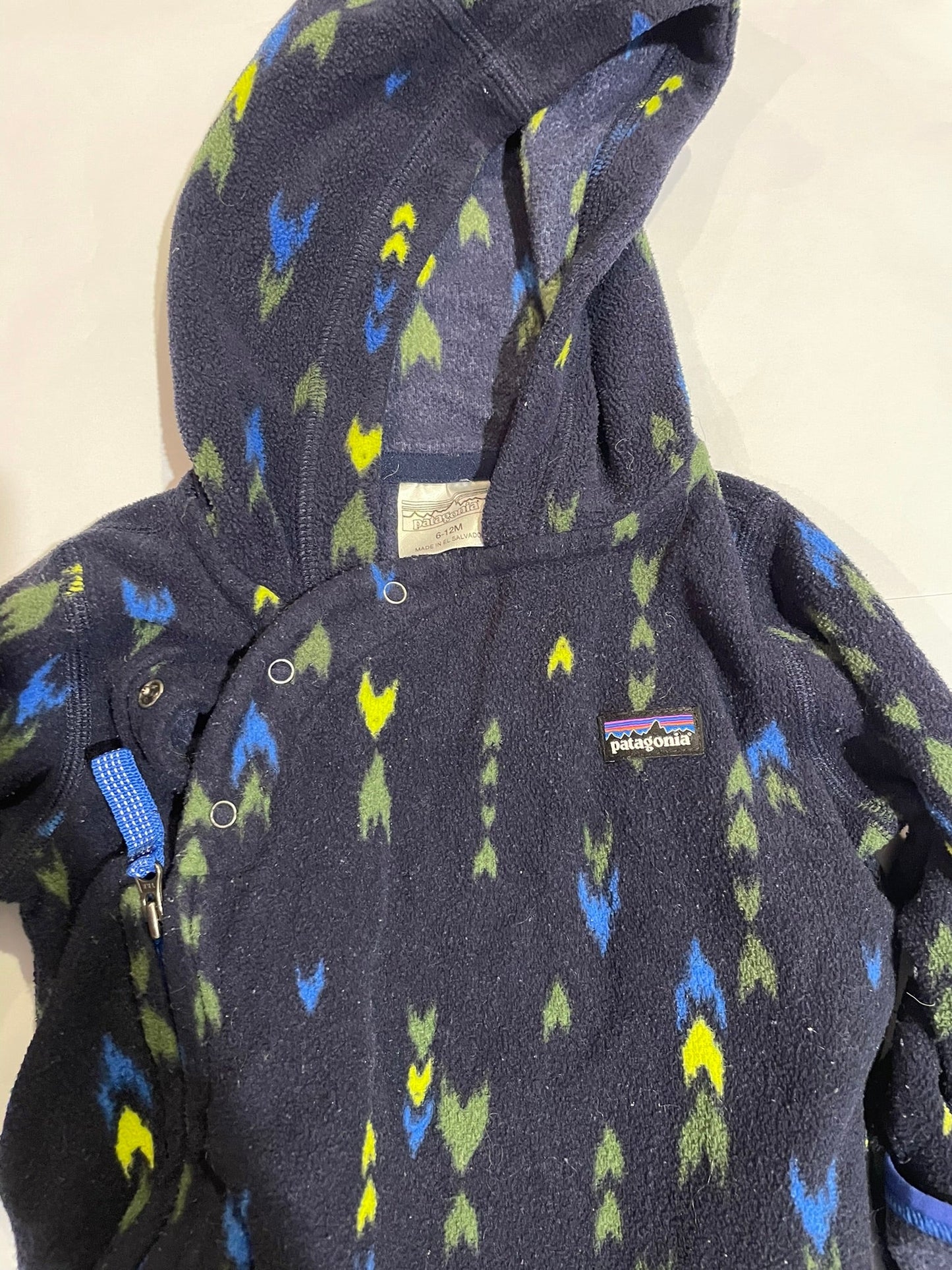 #126 Patagonia Zipper Winter Bunting 6-12M guc