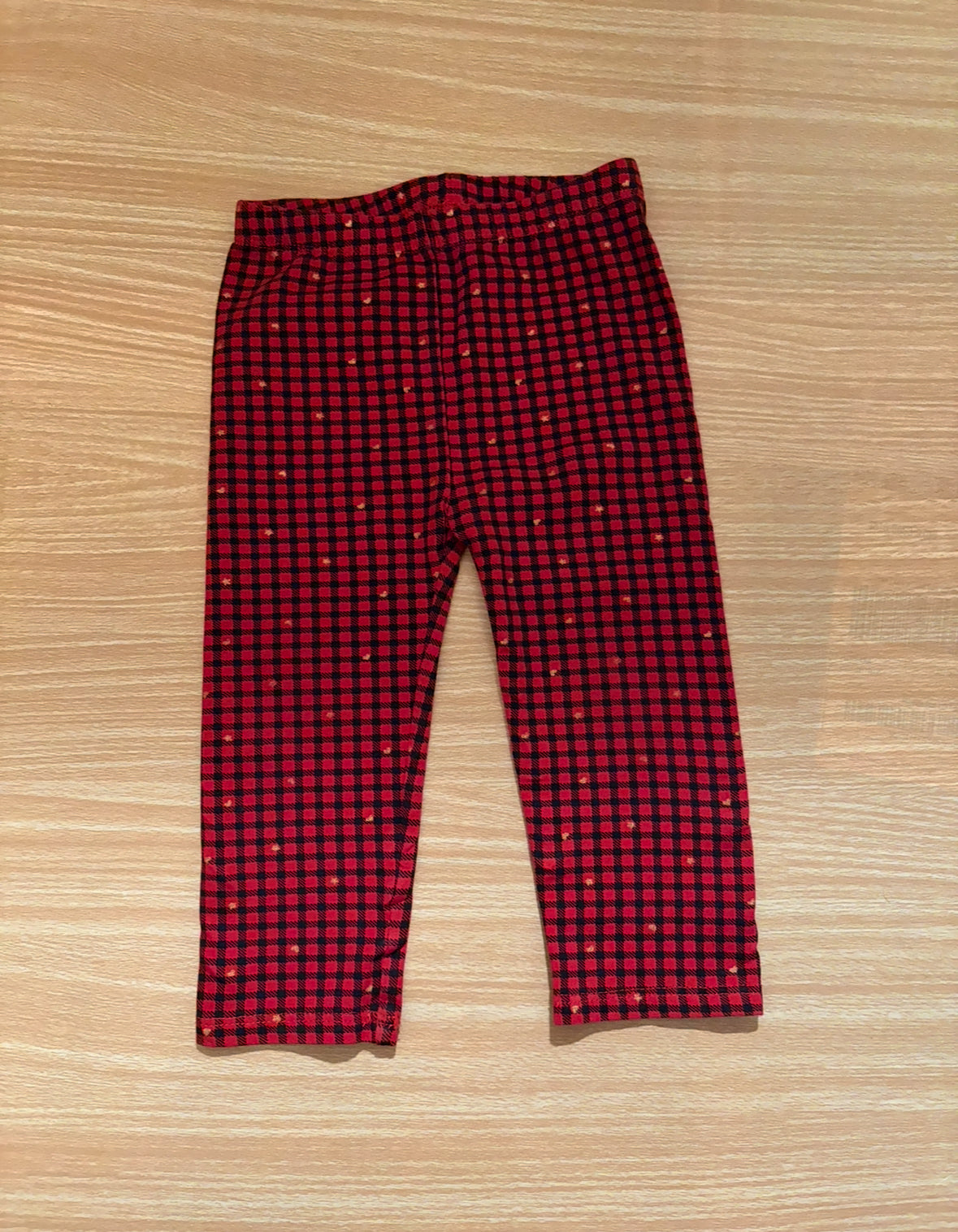 #102 Girls First Impressions Red and Black Plaid Bow Outfit 12 months