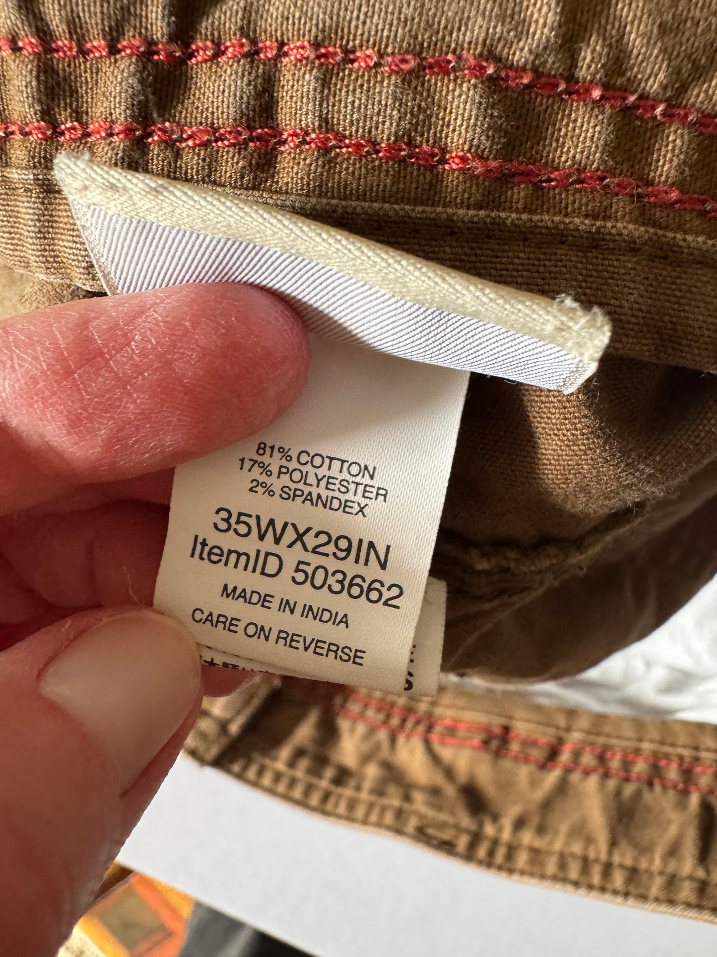 REDUCED #92 Ll bean men’s 35 w 29 in tan brown long pants. Like new