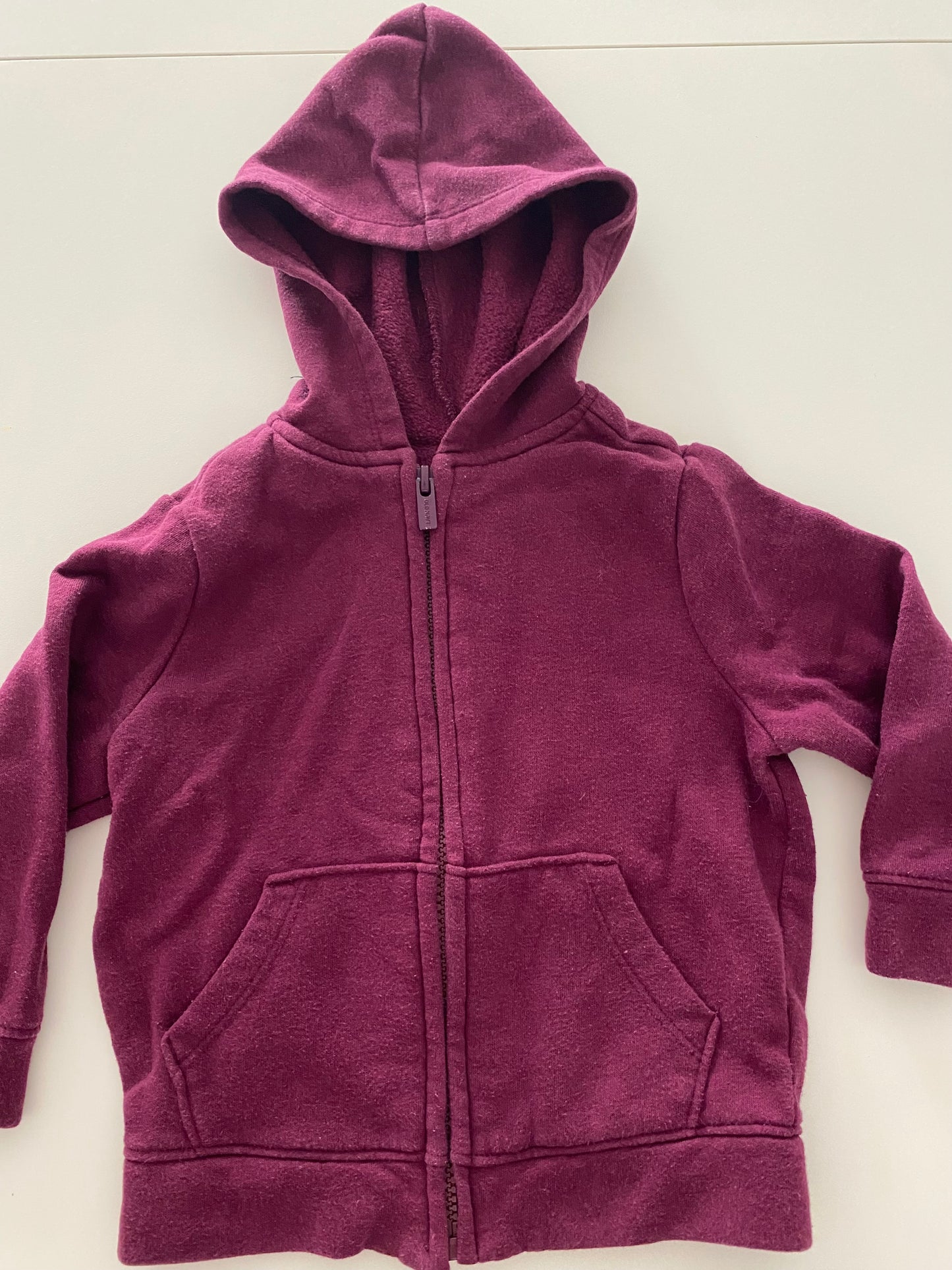 #117-Girls 24M, Old Navy Plum Full Zip Sweatshirt, VGUC