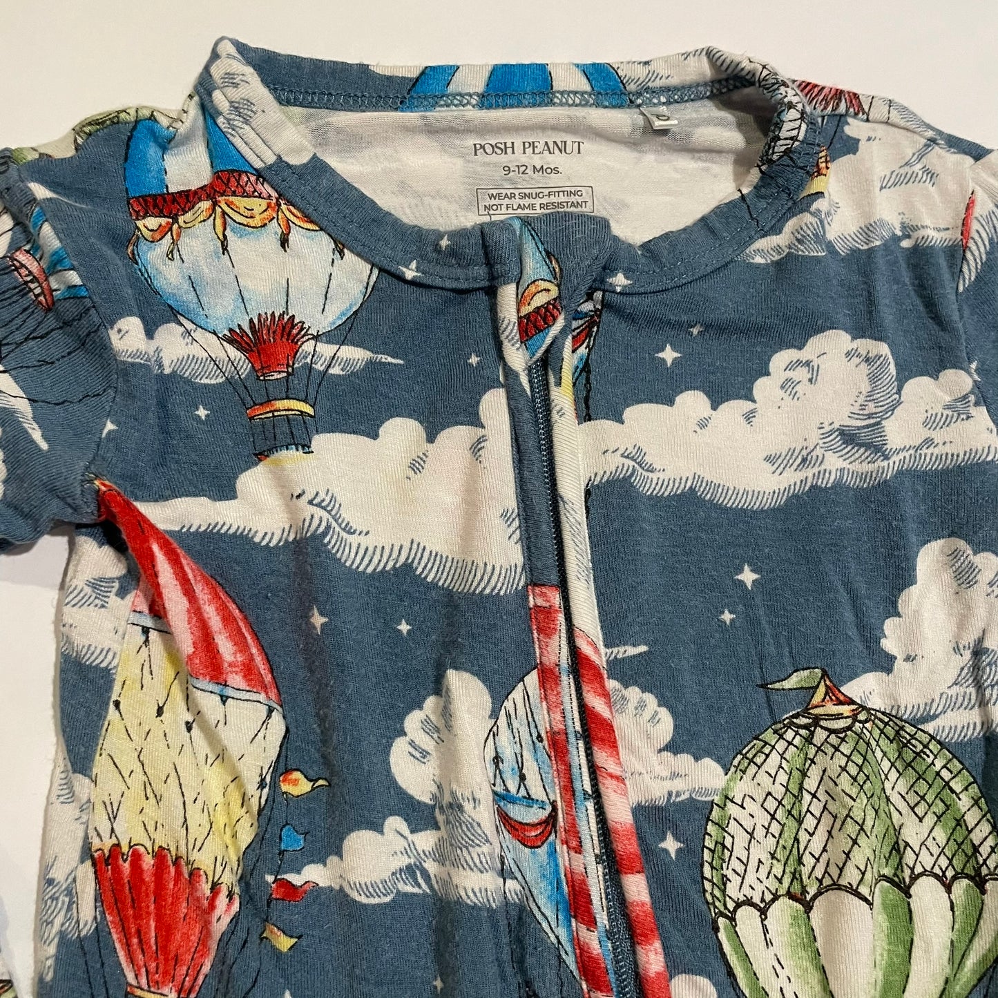 #126 Posh Peanut 6-9M (9M) Hot Air Balloon Zipper Sleeper EUC
