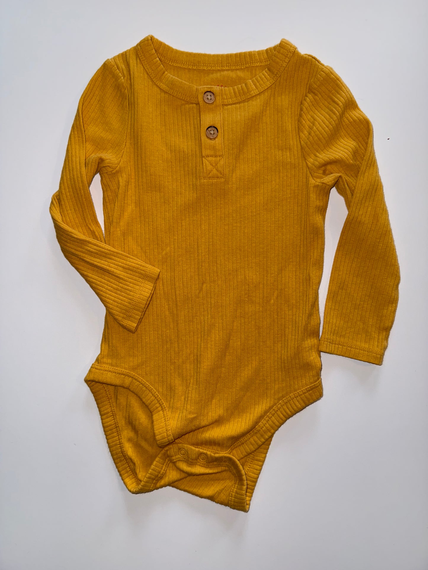 Seller 106: 18m Cat & Jack Yellow Ribbed Onesie NWOT
