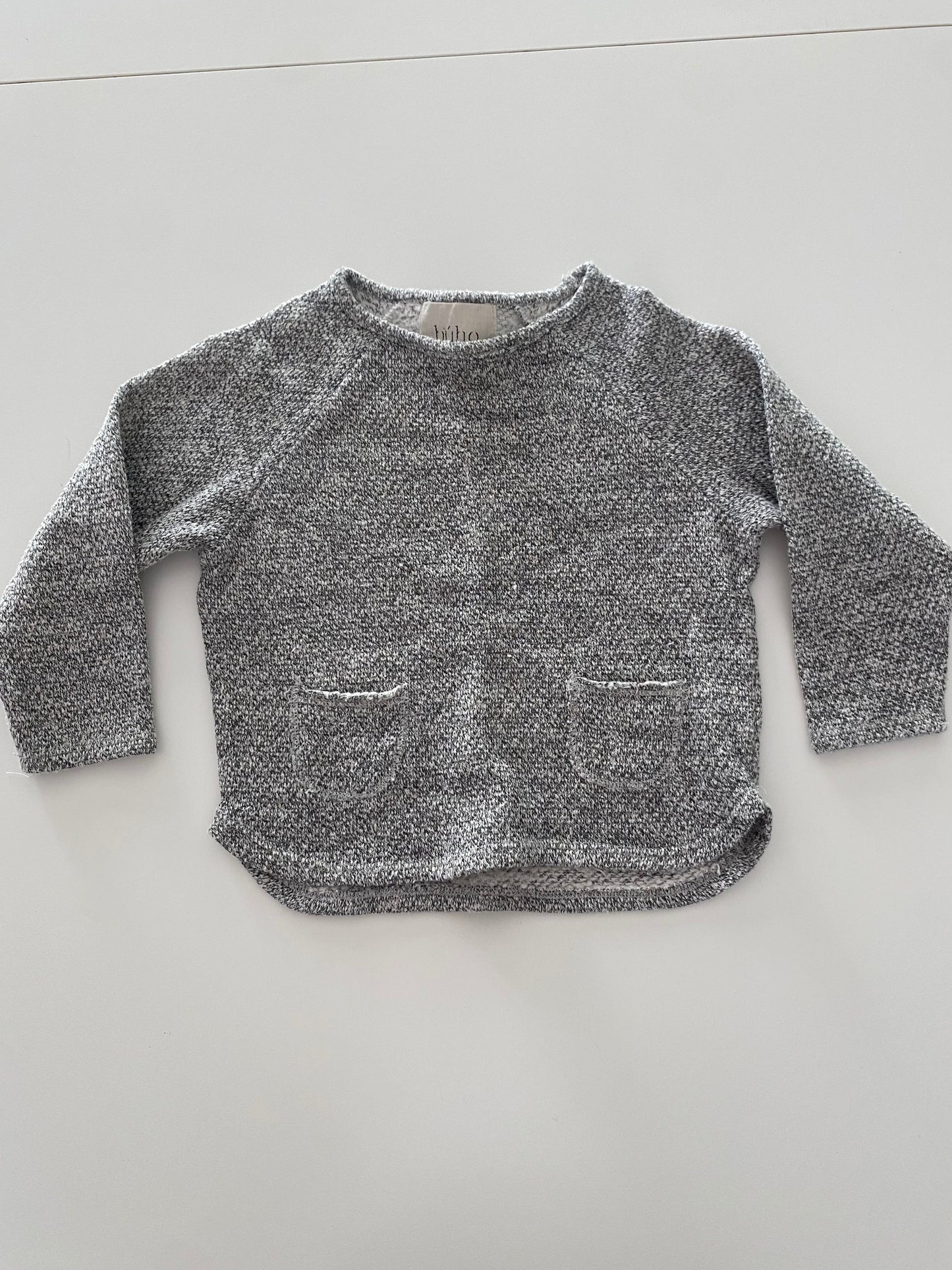 #117-Girls 3T, Buho Gray Sweater, EUC,*reduced*