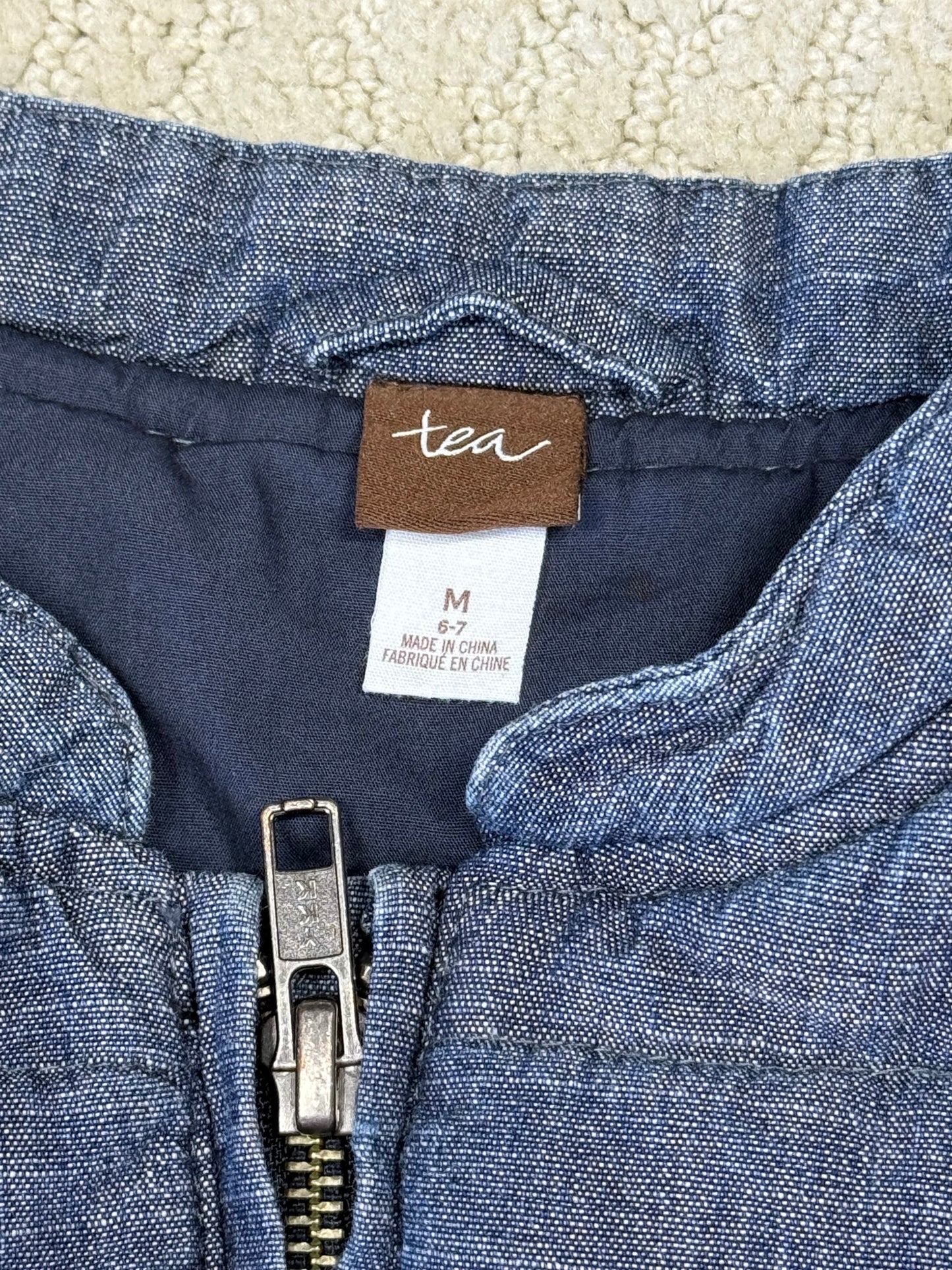 #1 Tea Collection Chambray Vest 6-7 REDUCED