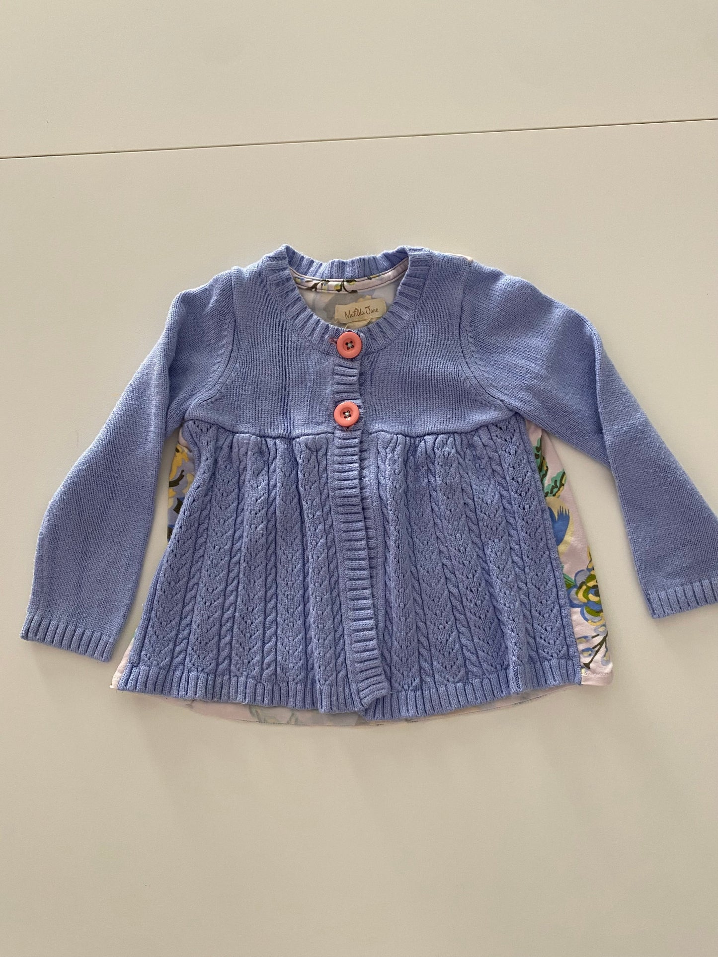 #117-Girls 24M, Matilda Jane Purple Cardigan Sweater, GUC,*reduced*