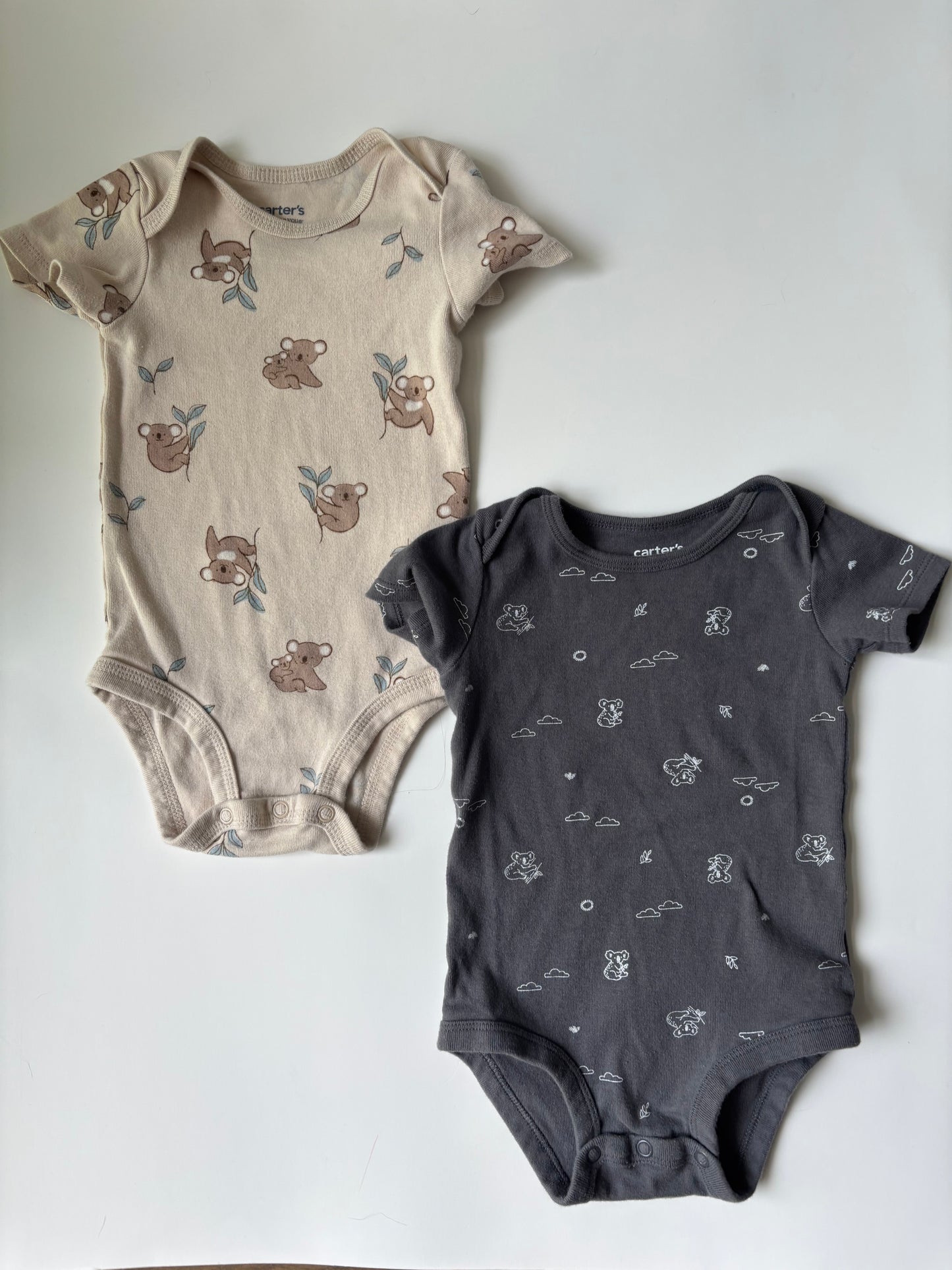 Seller #60 Koala Onesie Duo, Carter's 6-9 Months VGUC