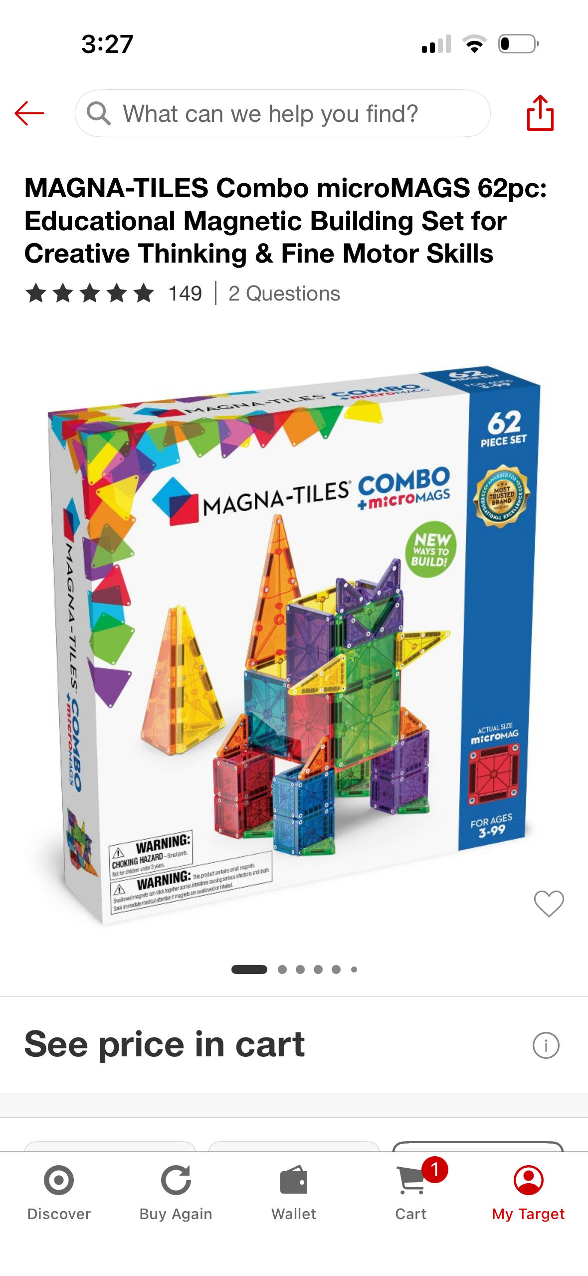 #32 NEW Magnatiles 62 piece combo set