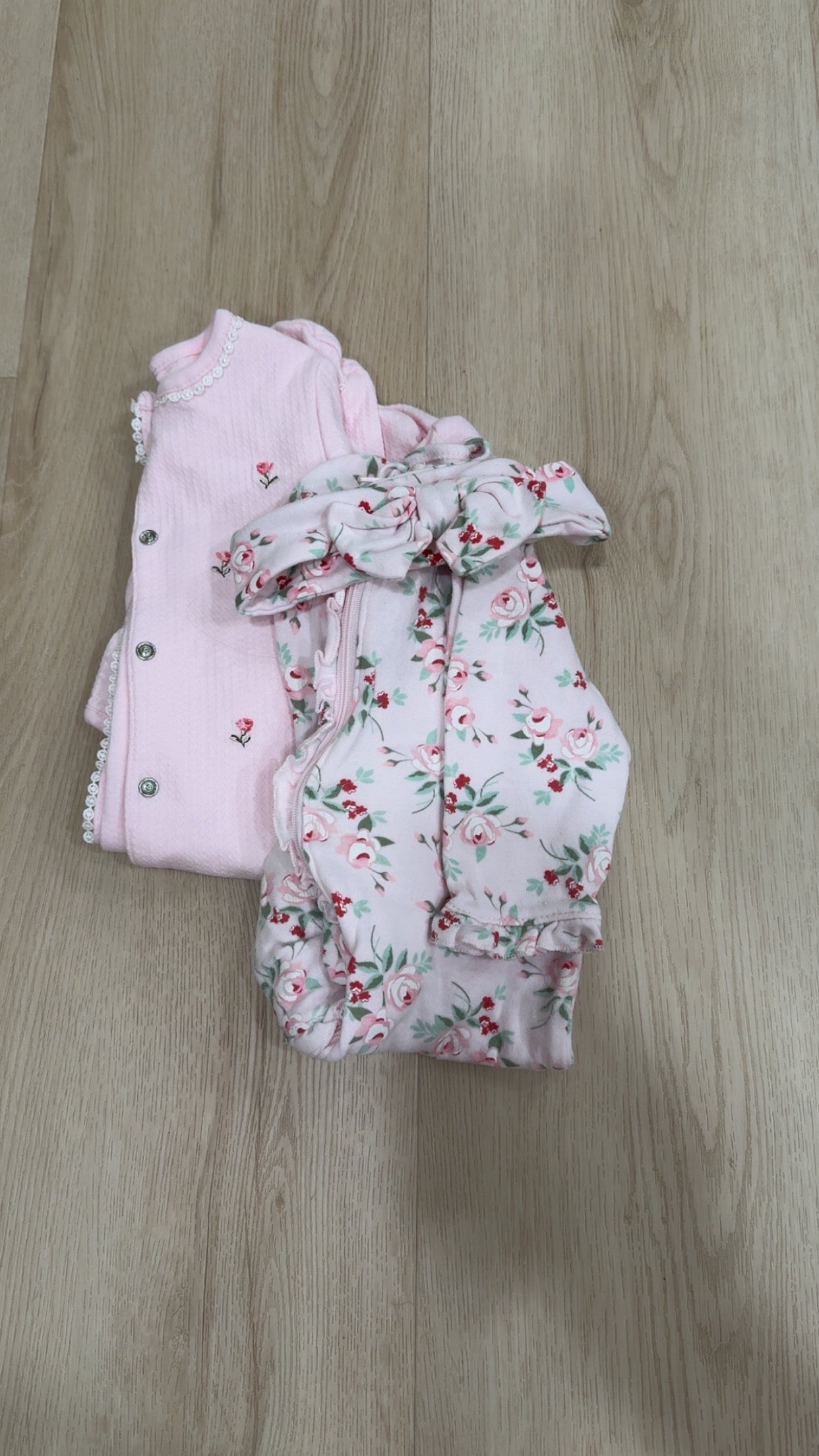 REDUCED! #49 girls Little Me sleepers 9 months VGUC
