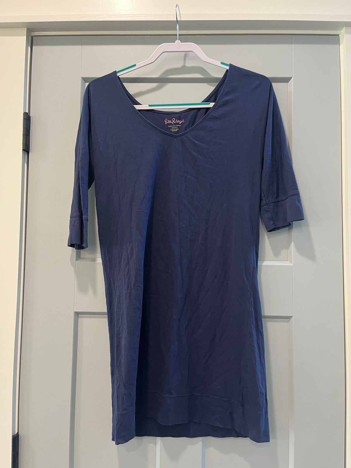 135 Lilly Pulitzer navy blue simple dress, LN, XS