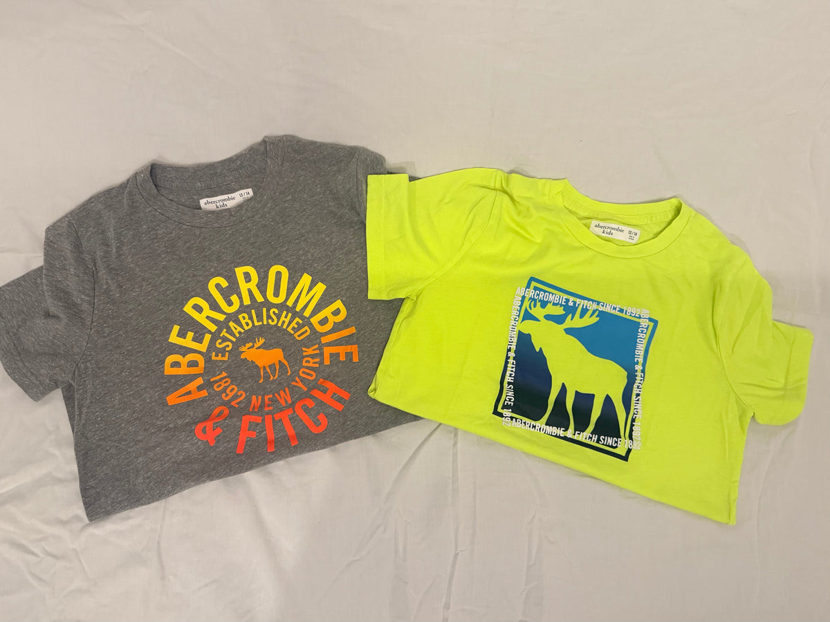 #143 Abercrombie kids T-shirt lot boys size large 13/14