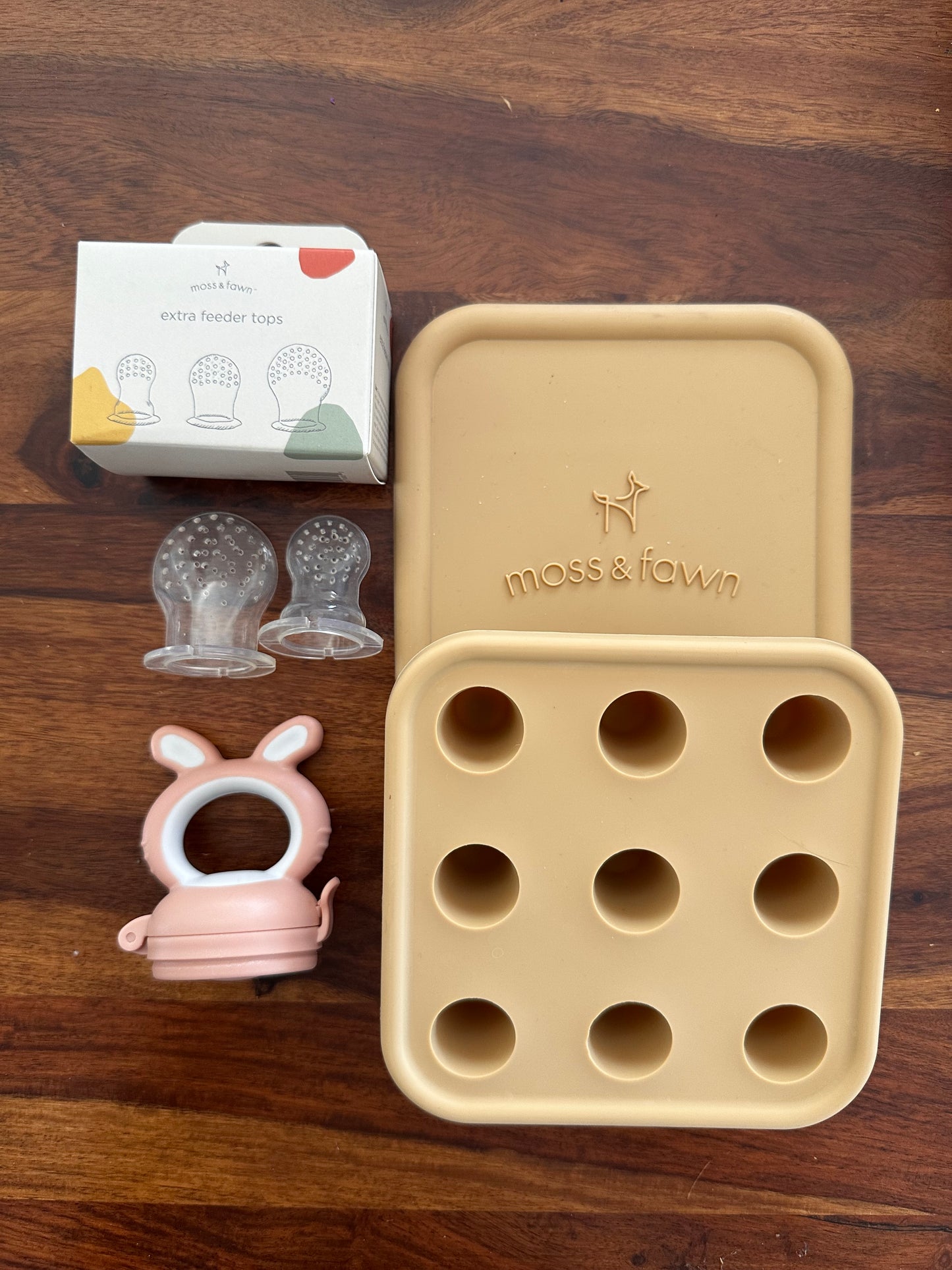 #30 Moss & Fawn Freeze/Teether System, NIB nipples