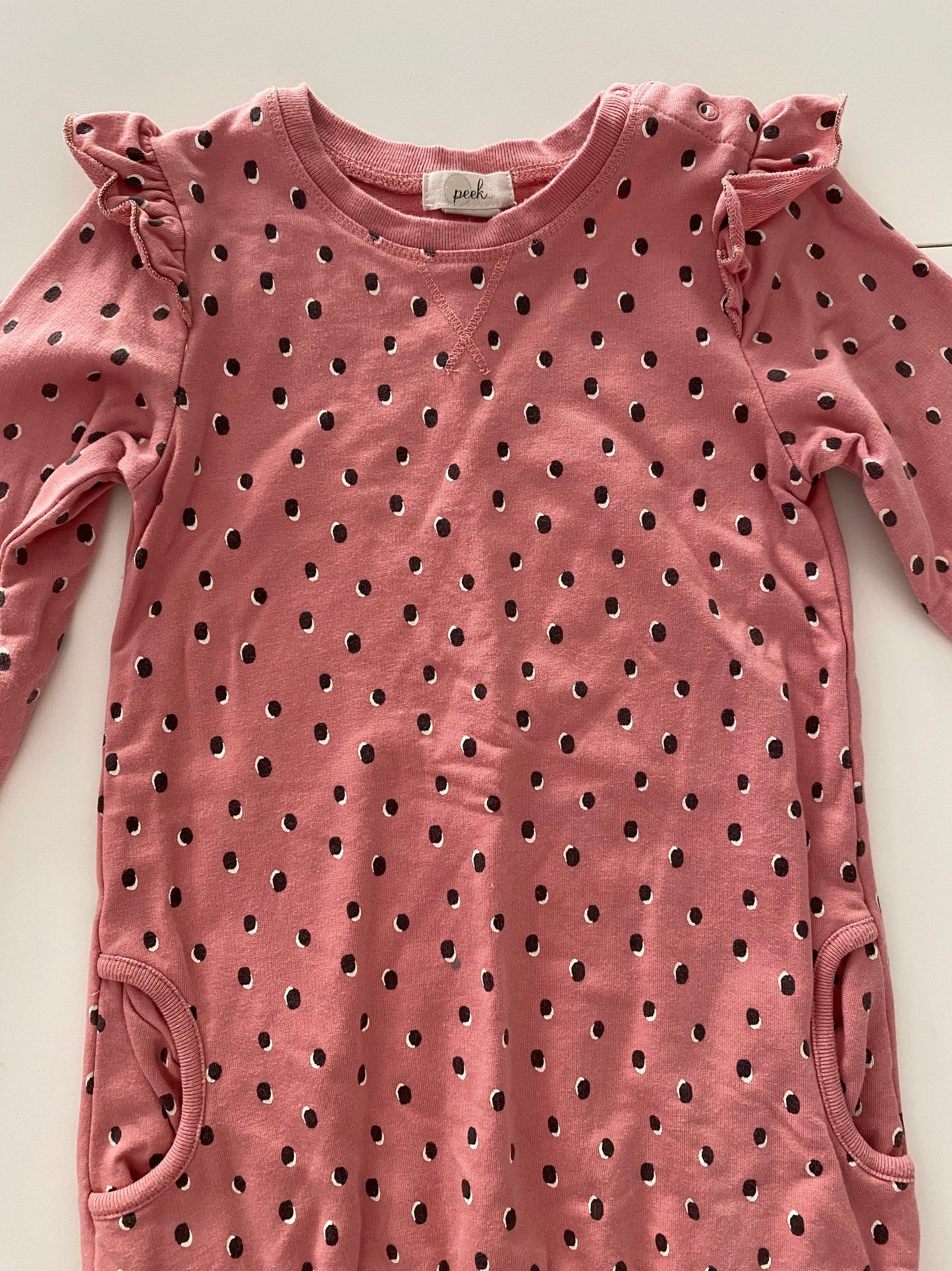 #117-Girls 24M, Peek pink sweatshirt dress, EUC,*reduced*
