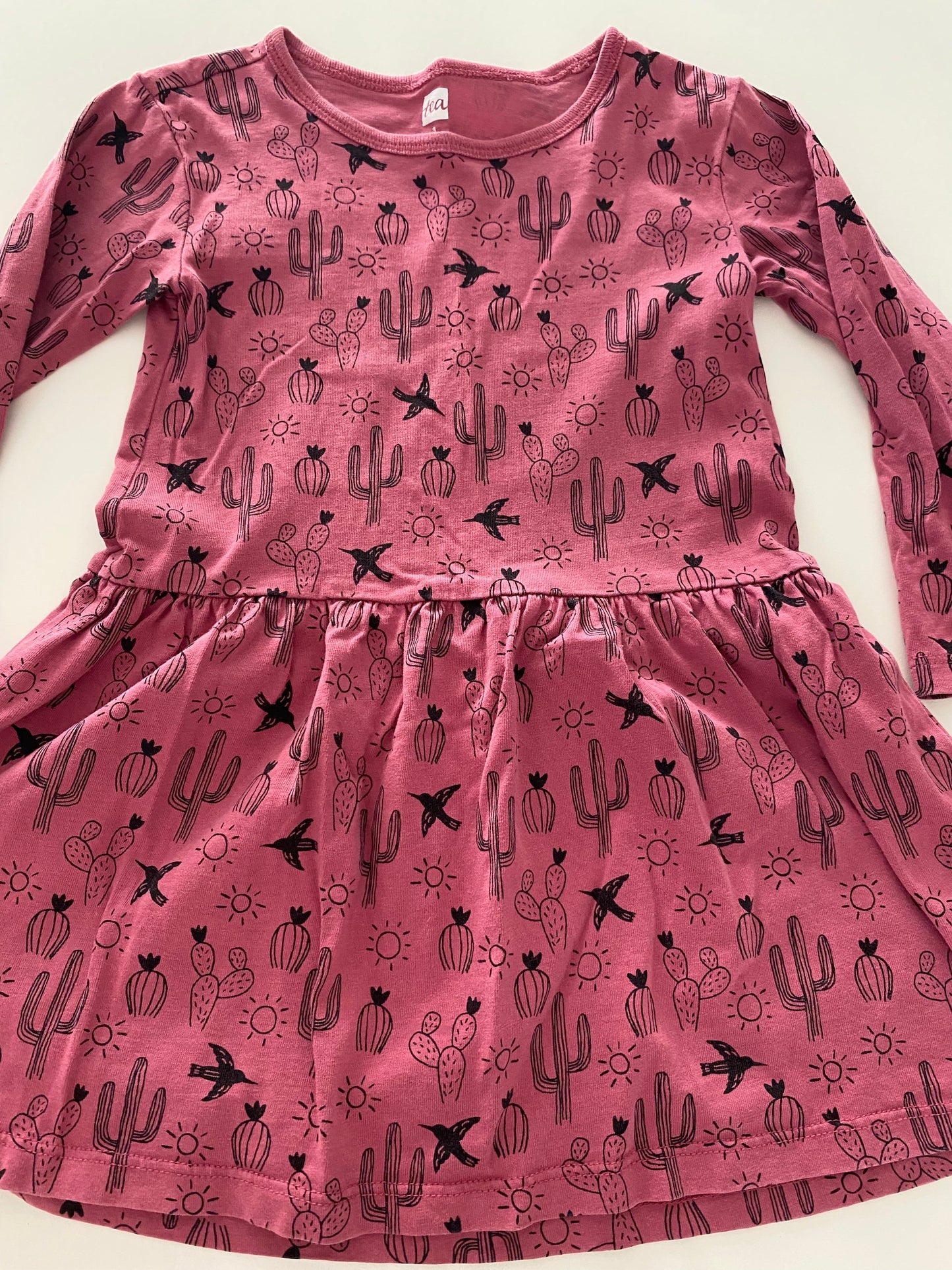 #117-Girls 3T, Tea Rose Pink Desert Print Tunic, GUC,*reduced*