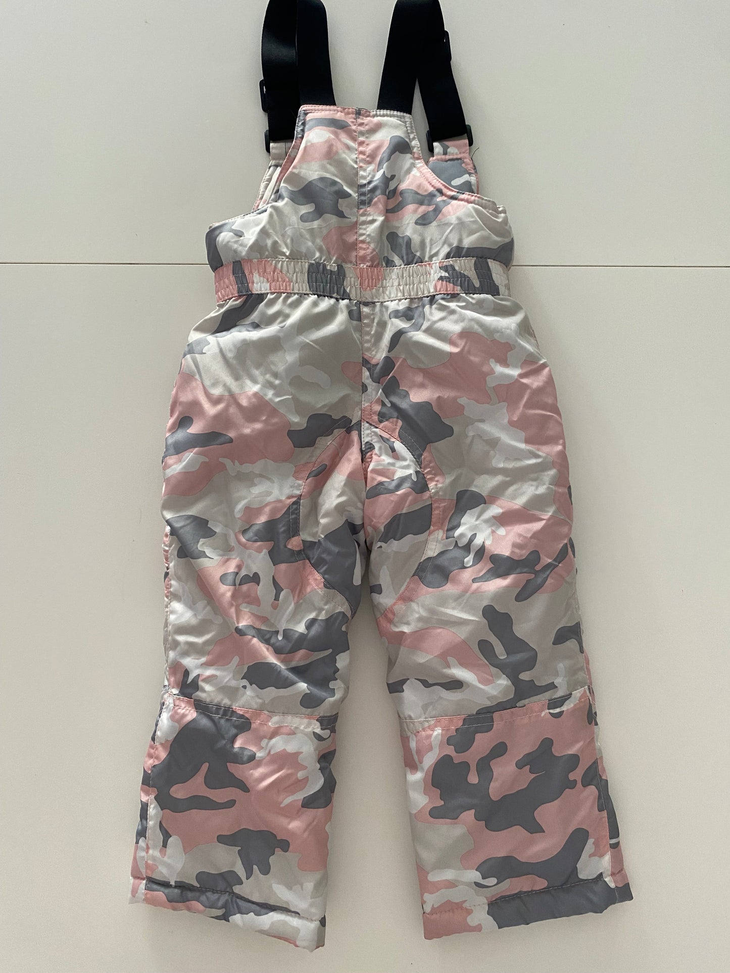#117-Girls 2T, Sequoia Snowsuit, pink camo print, New