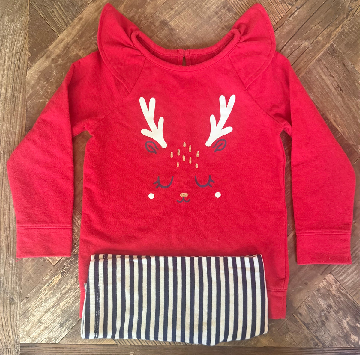 #75 Cat & Jack Girls Reindeer Set, Size 3T
