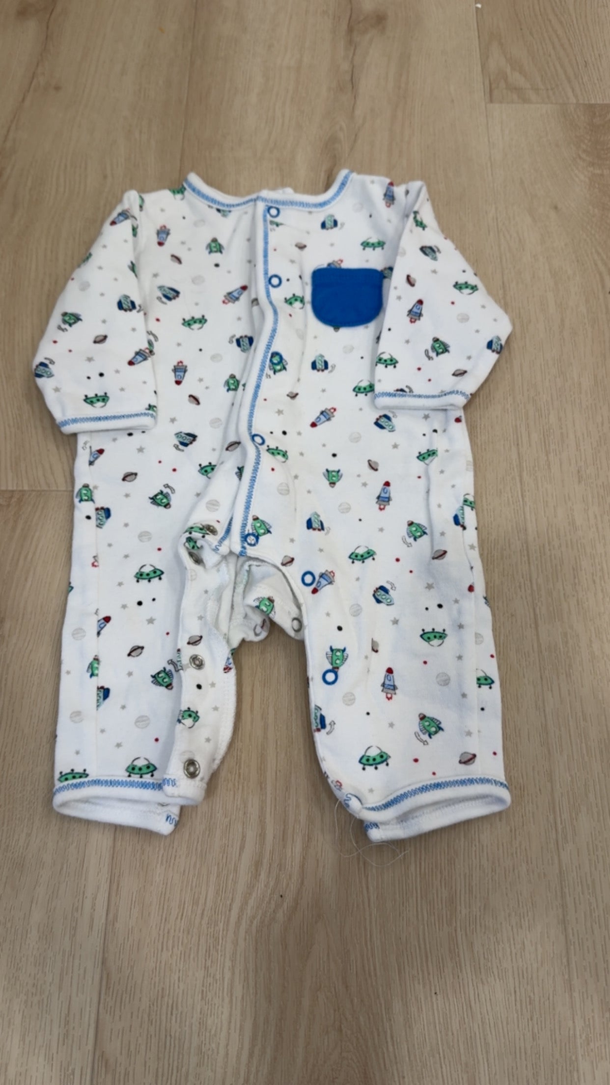 REDUCED! #49 boys spaceship sleeper 0-3 months GUC