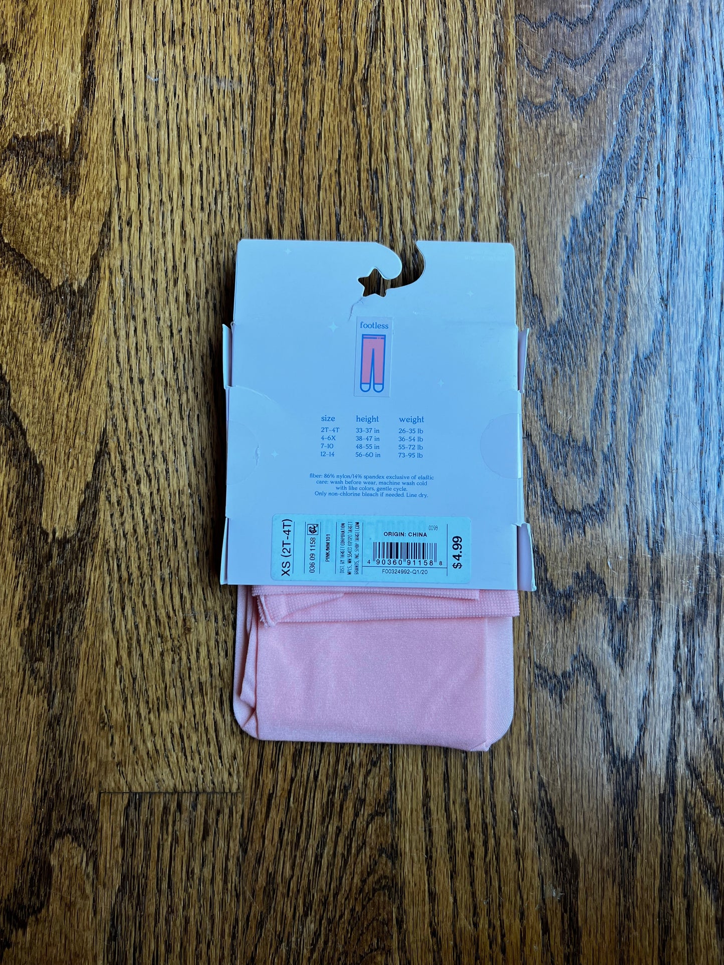 Seller #115 - More Than Magic (Target Brand) Pink Dance Tights, Size XS / 2T-4T (New in Package)