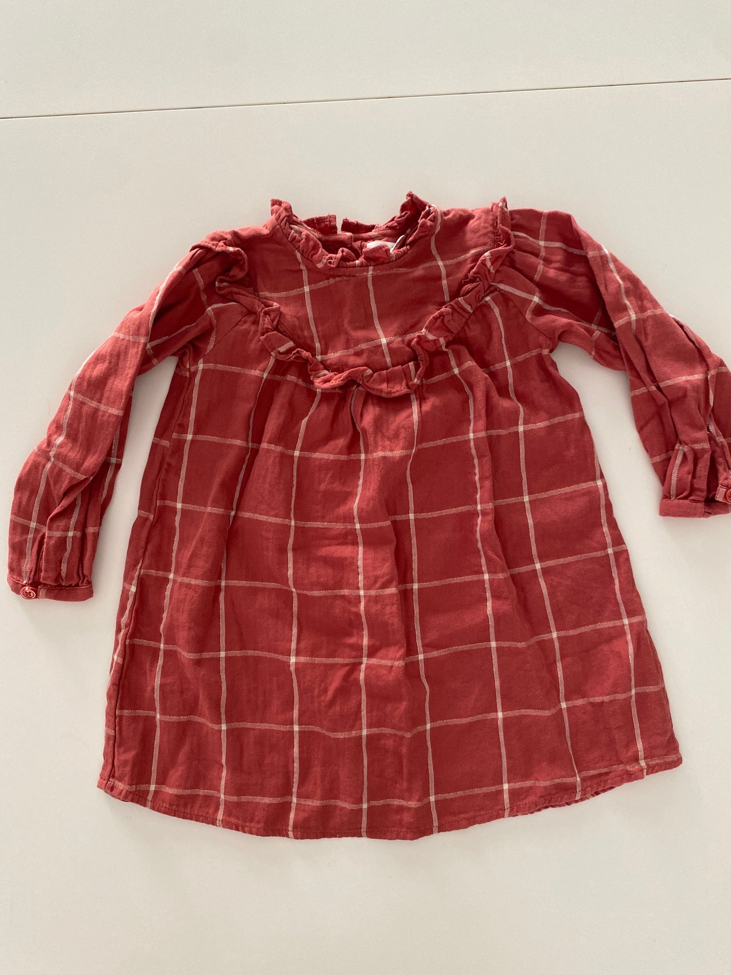 #117- Girls 2T, Next mauve plaid dress, VGUC,*reduced*
