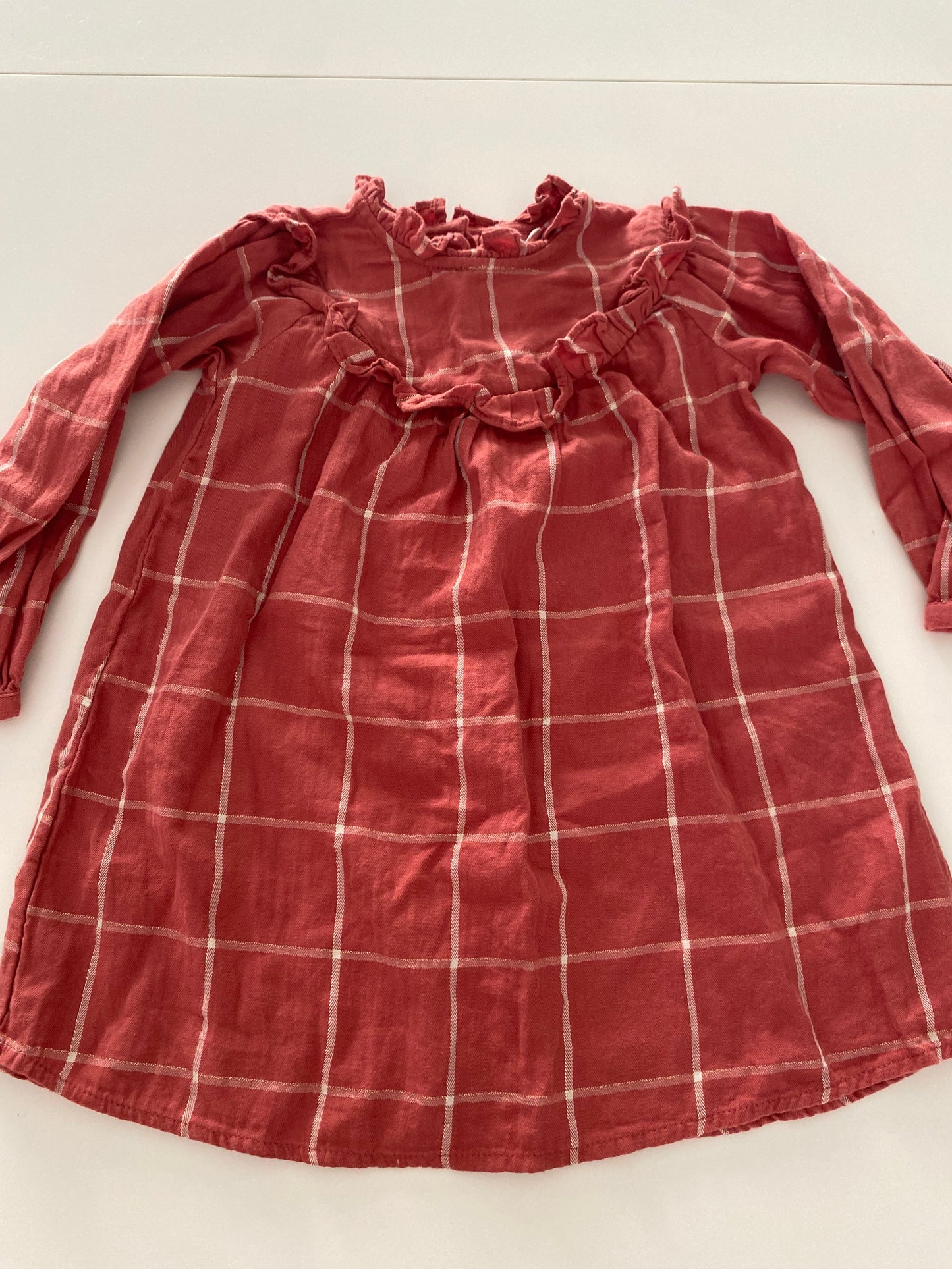 #117- Girls 2T, Next mauve plaid dress, VGUC,*reduced*