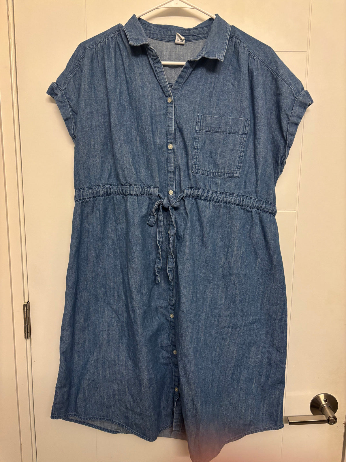 Seller #50 Chambray Maternity Shirt Dress, Old Navy Large