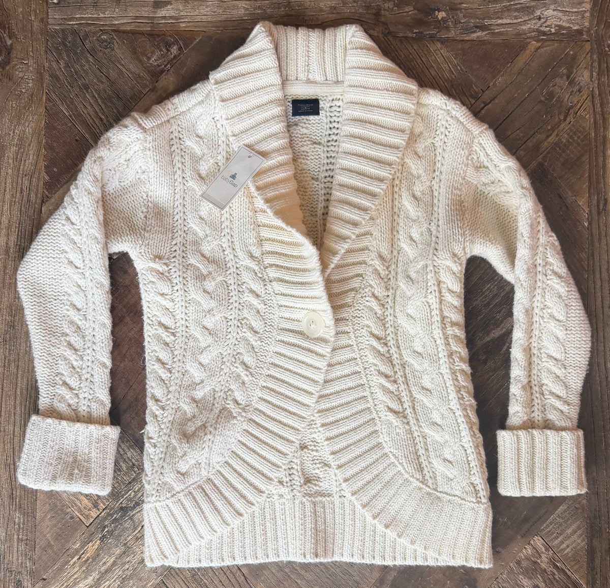 #75 Baby Gap Girls Ivory Sweater Cardigan, NEW, Size 4T