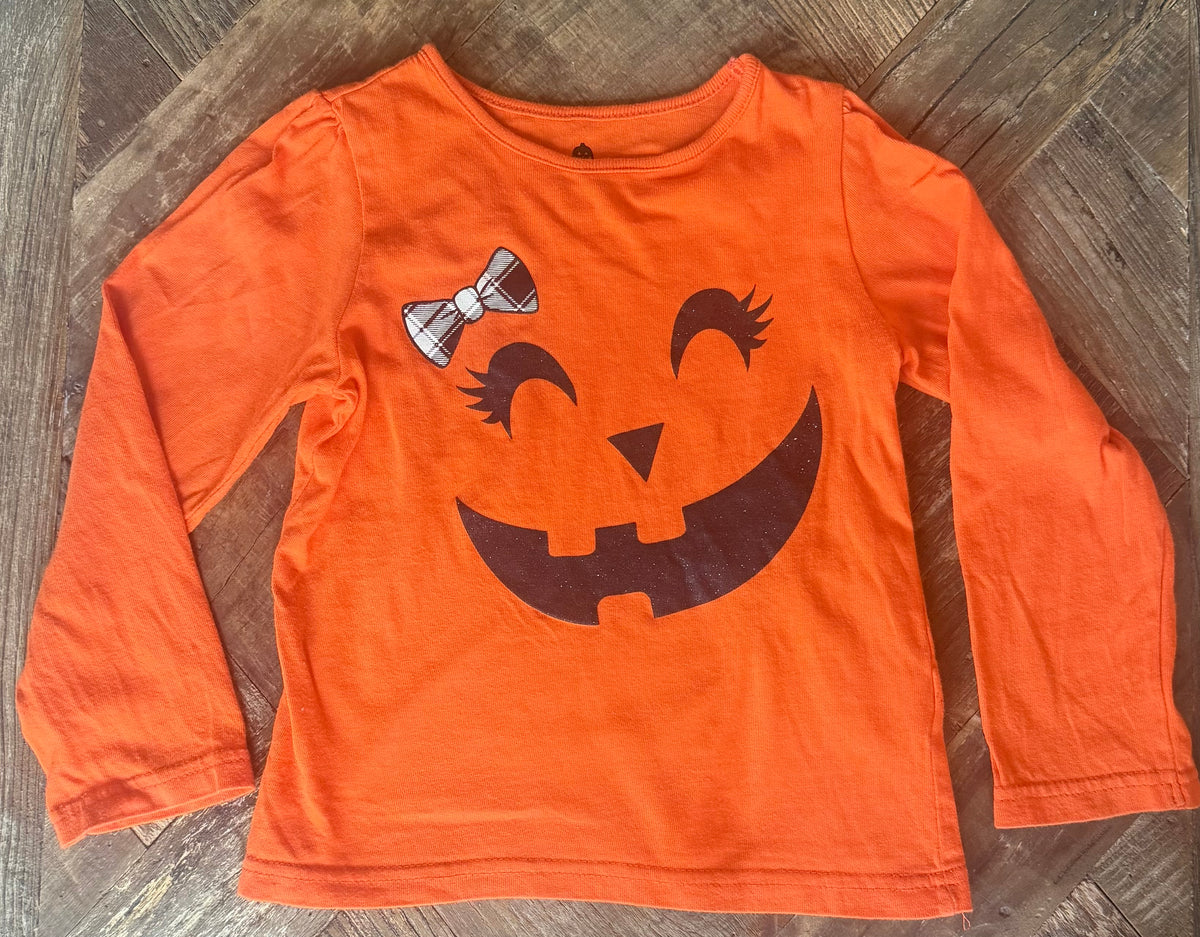 #75 Girls Pumpkin Shirt, Size 3T