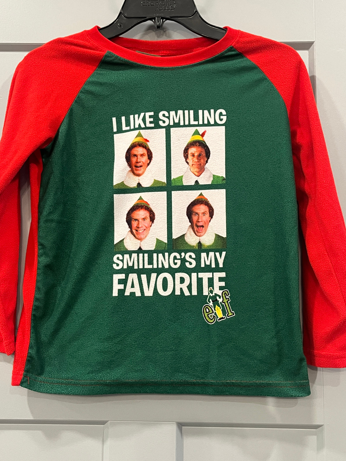 135 YL 10/12 fleece elf movie PJ shirt