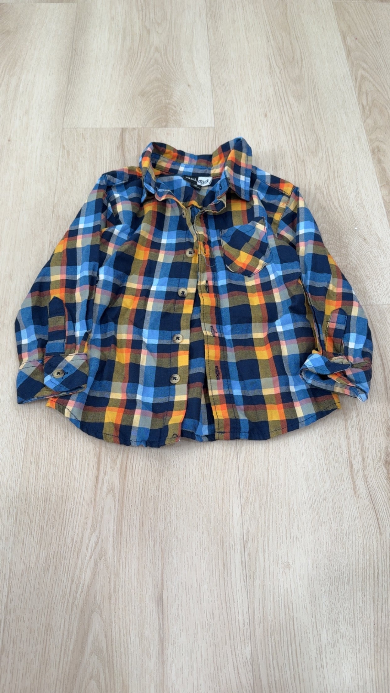 REDUCED! #49 boys MickMack plaid button down 2T VGUC