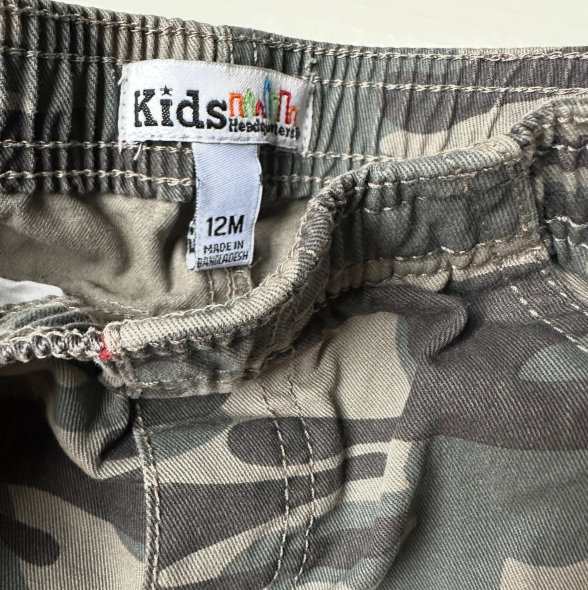 #146 Kids Headquarters Camoflage Pants Boys 12M